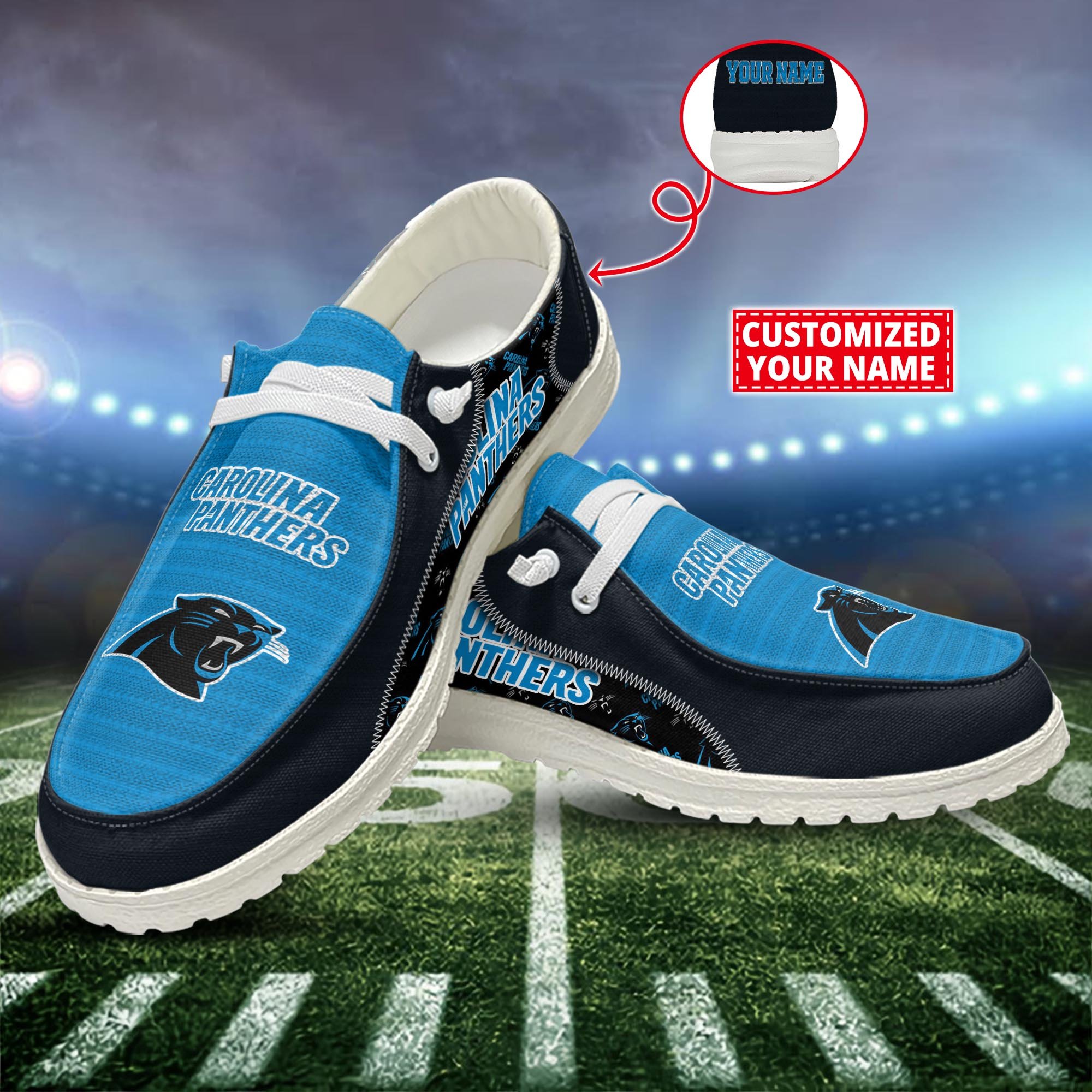 Carolina Panthers Customized Dude Shoes New Arrivals H52922