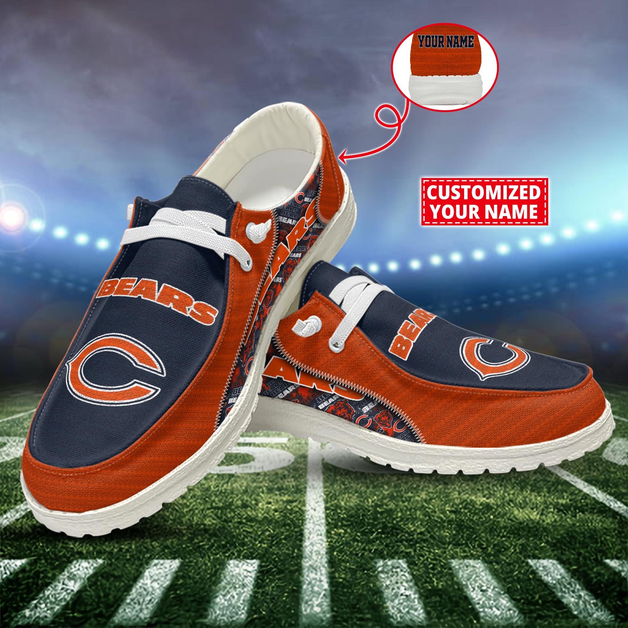 Chicago Bears Customized Dude Shoes New Arrivals H52922