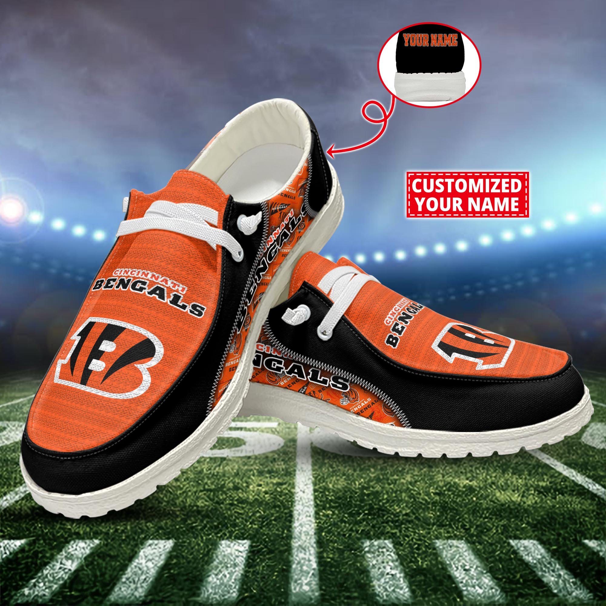 Cincinnati Bengals Customized Dude Shoes New Arrivals H52922