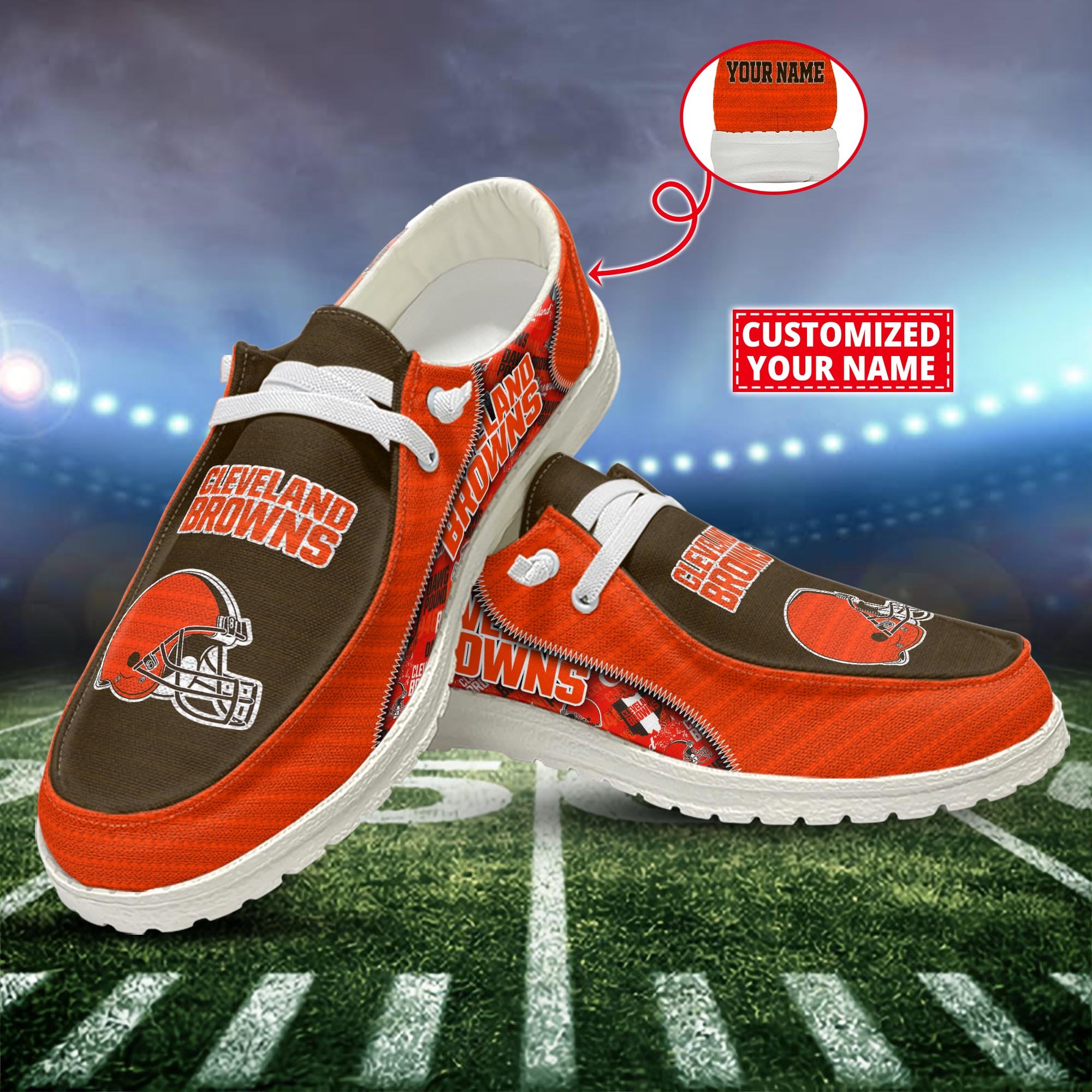 Cleveland Browns Customized Dude Shoes New Arrivals H52922