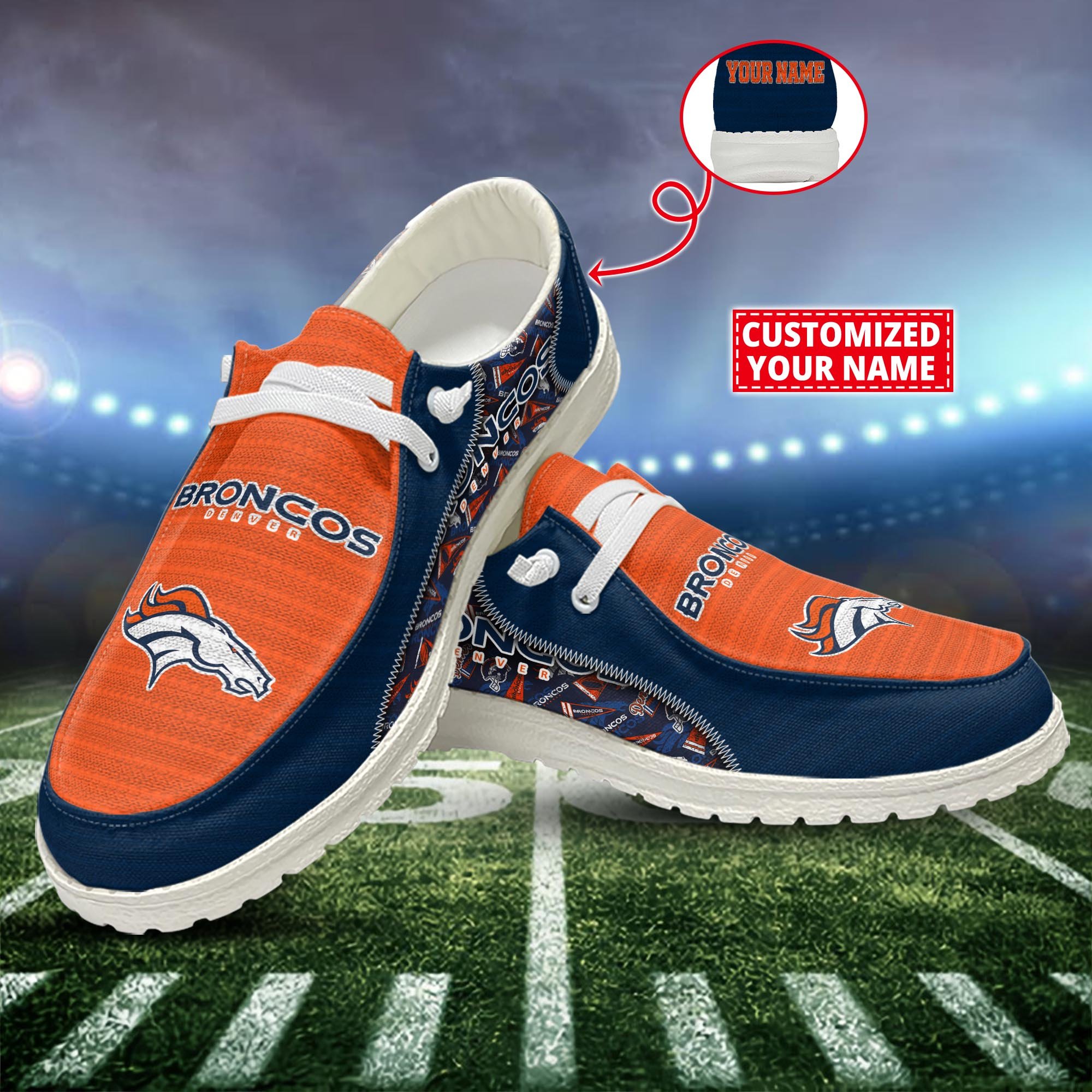 Denver Broncos Customized Dude Shoes New Arrivals H52922