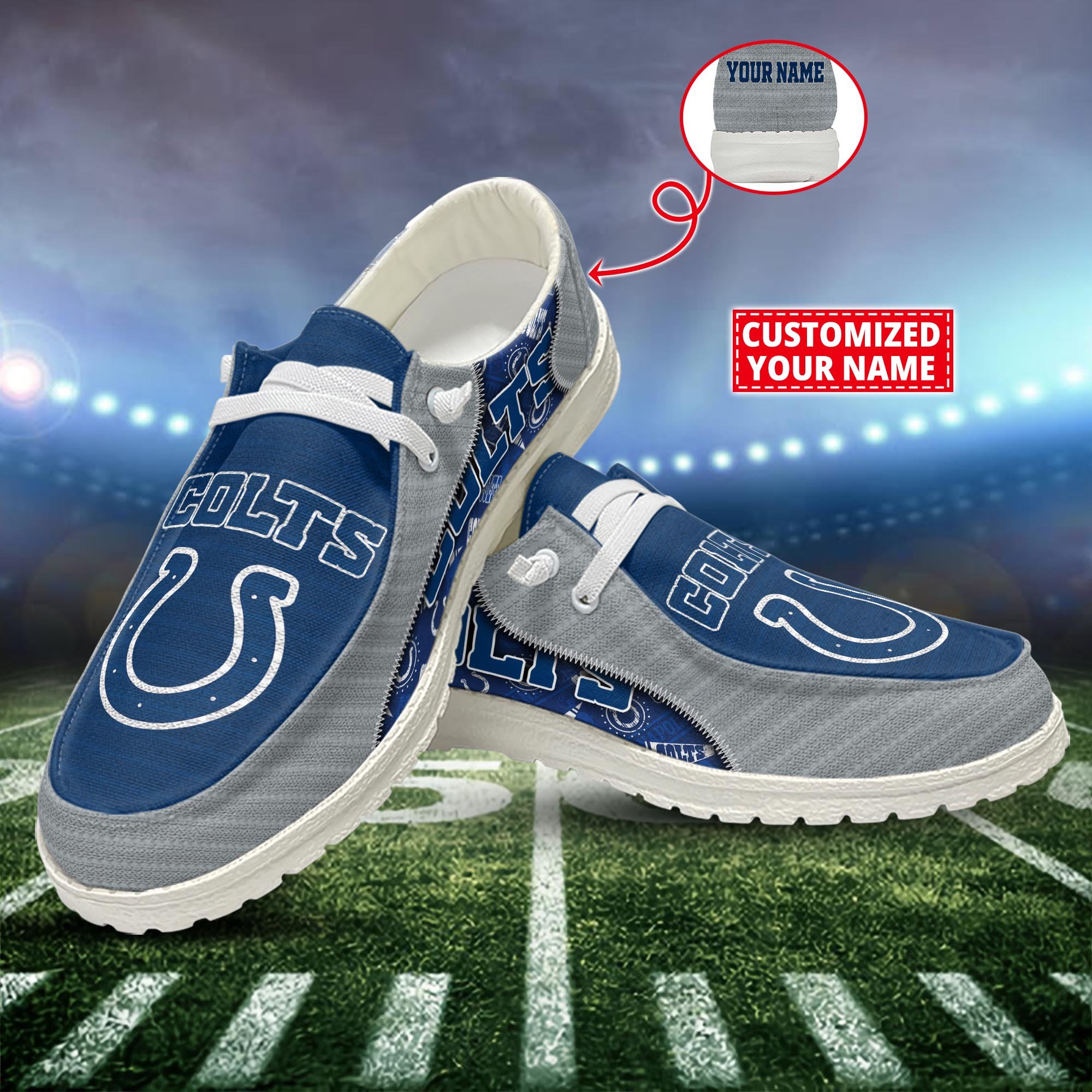 Indianapolis Colts Customized Dude Shoes New Arrivals H52922