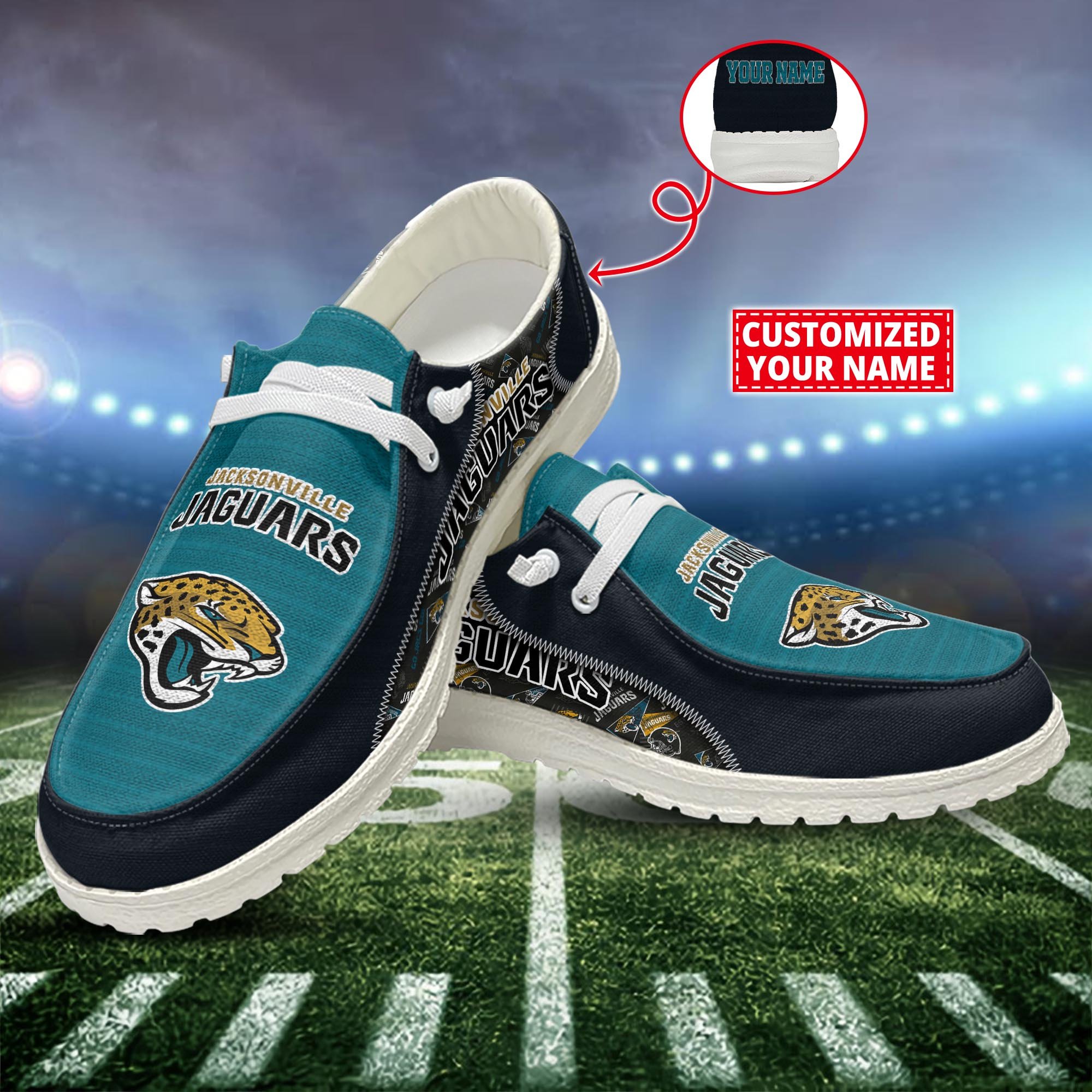 Jacksonville Jaguars Customized Dude Shoes New Arrivals H52922