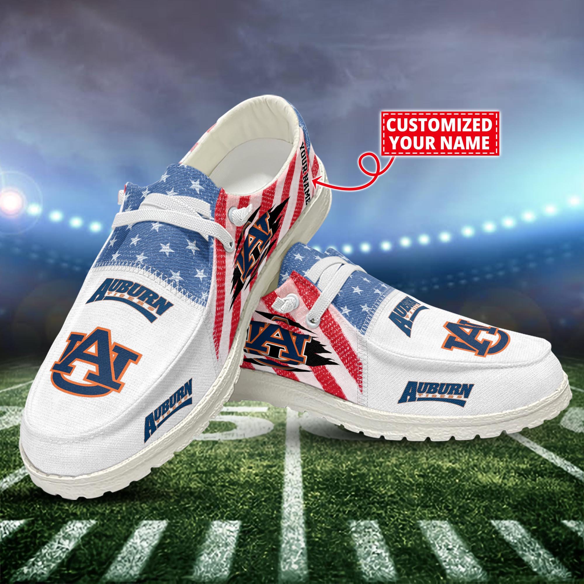 Auburn Tigers Customized Dude Shoes New Arrivals H52951