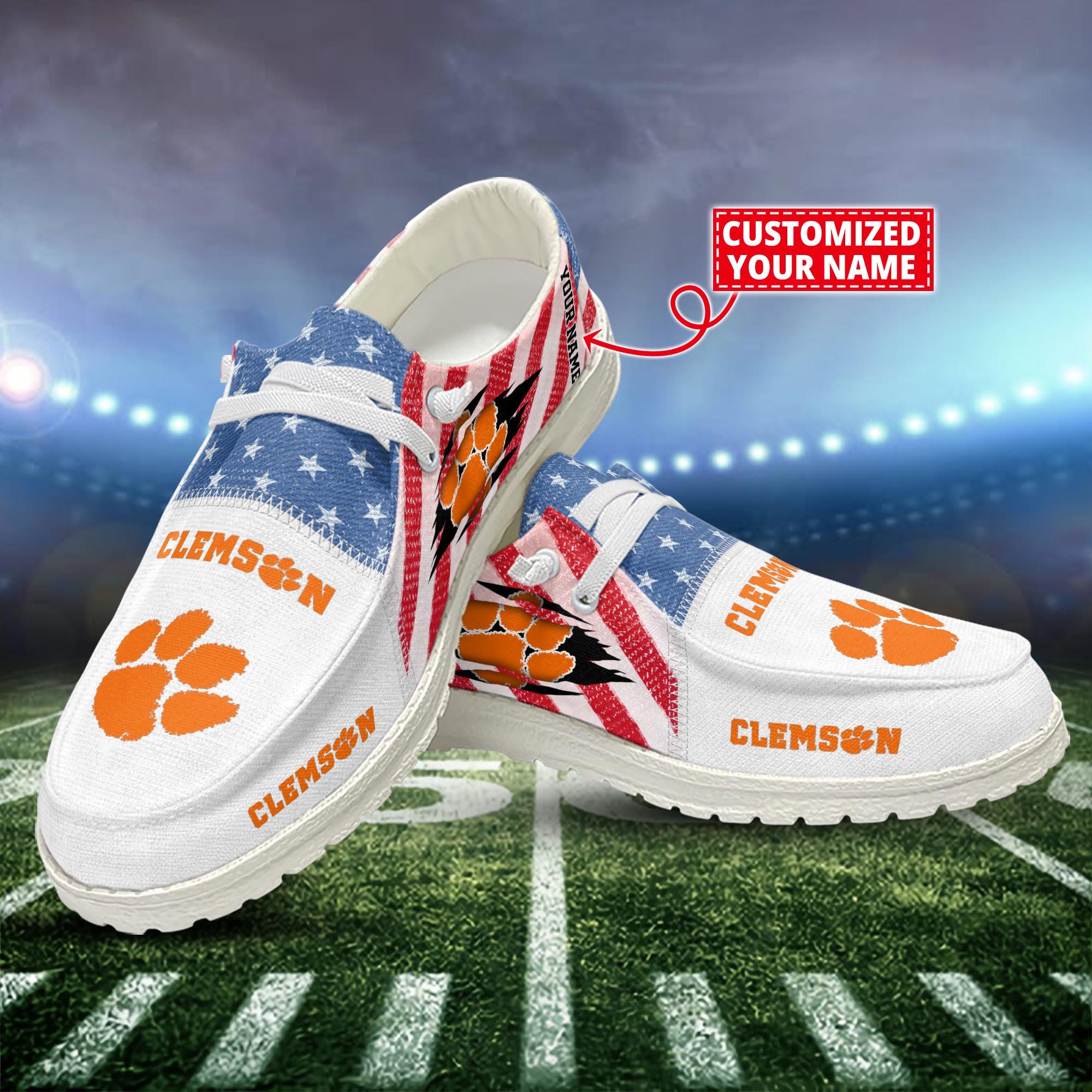 Clemson Tigers Customized Dude Shoes New Arrivals H52951