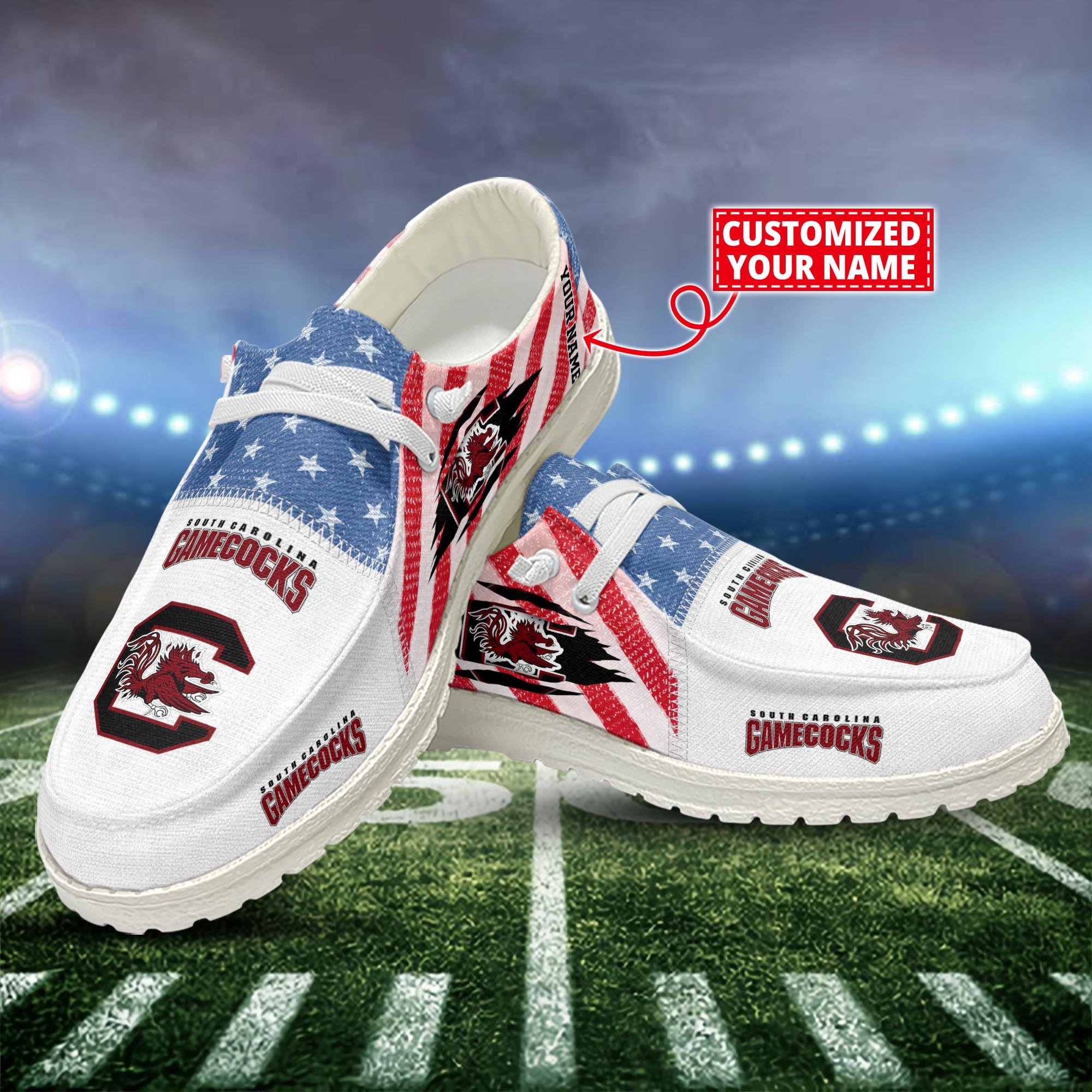 South Carolina Gamecocks Customized Dude Shoes New Arrivals H52951