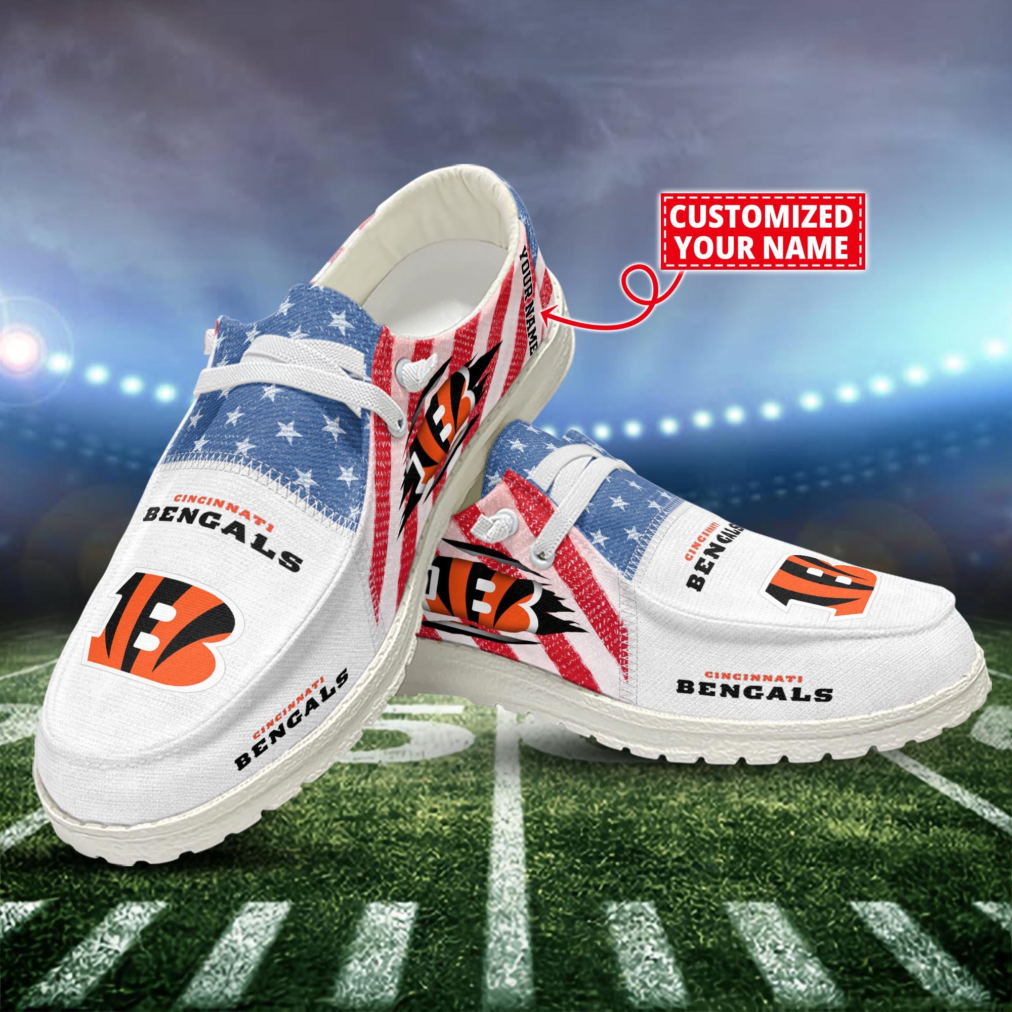 Cincinnati Bengals Customized Dude Shoes New Arrivals H52951