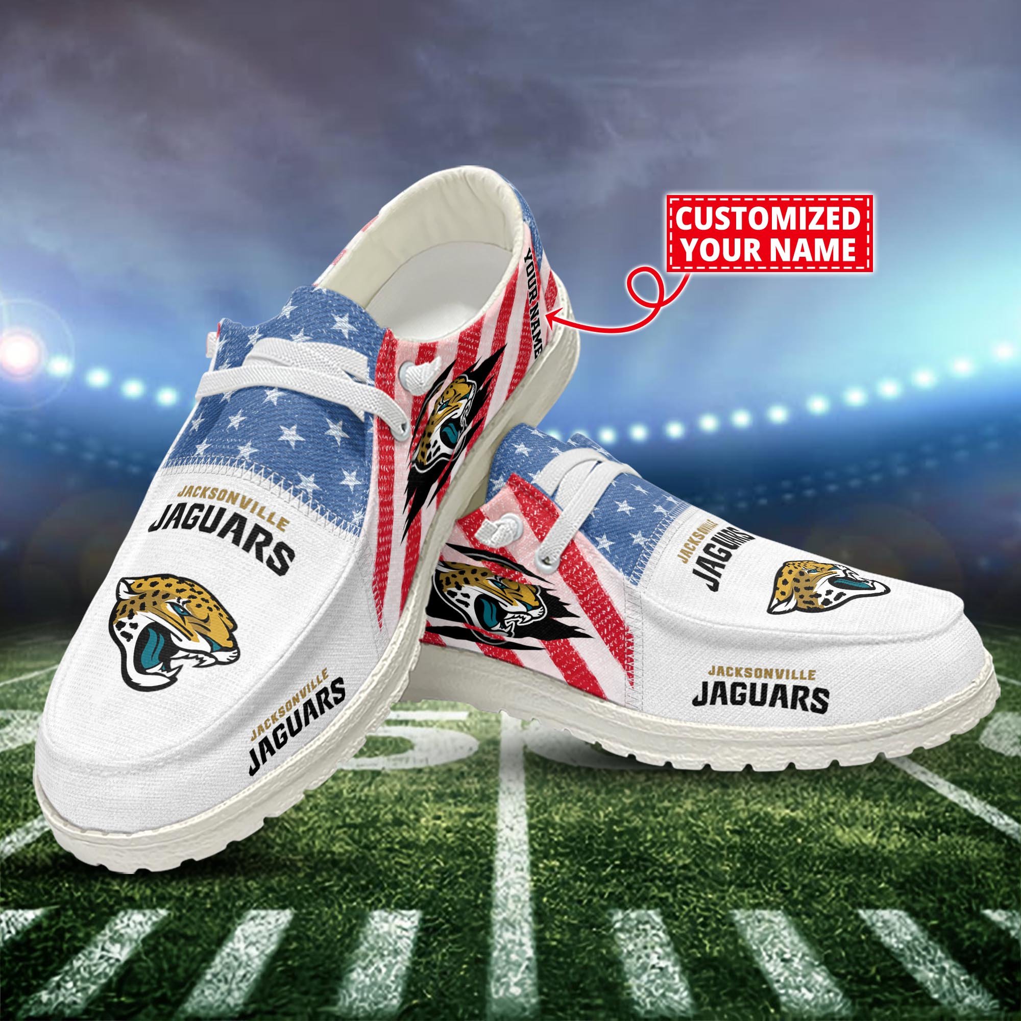 Jacksonville Jaguars Customized Dude Shoes New Arrivals H52951