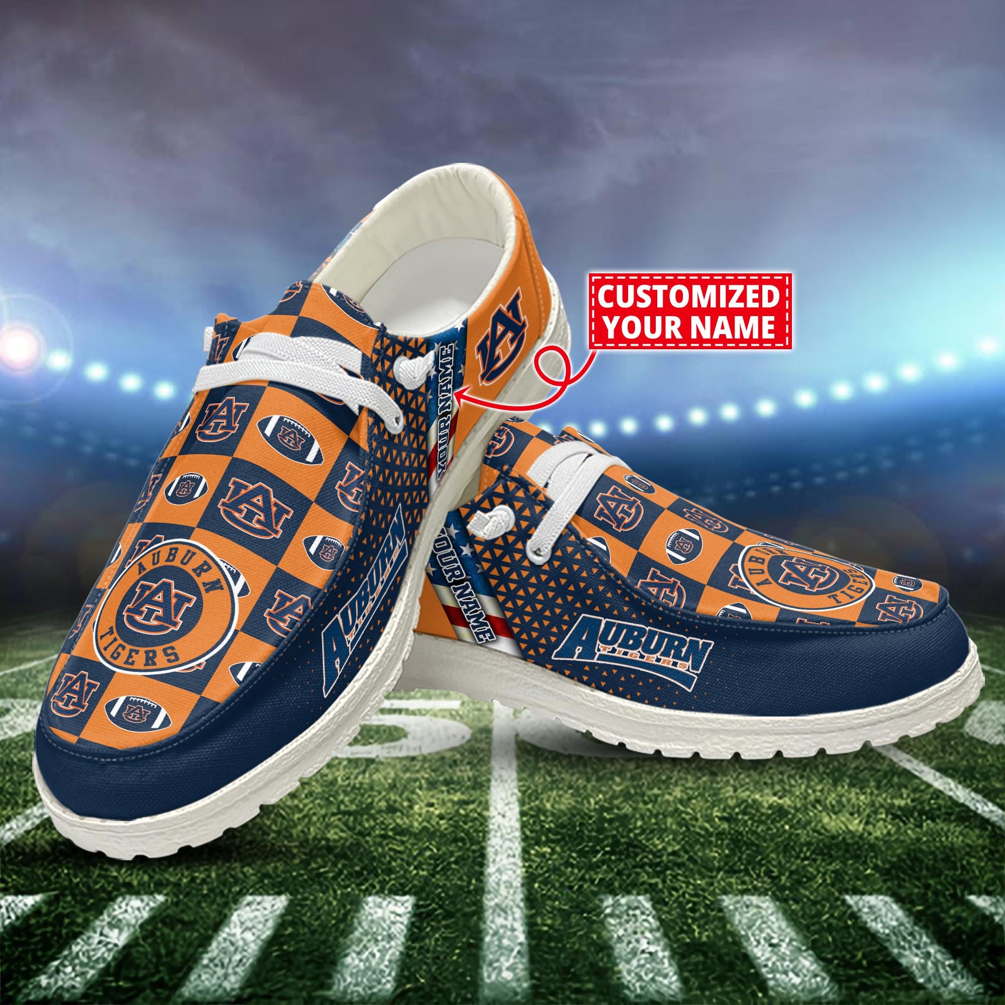 Auburn Tigers Customized Dude Shoes New Arrivals H52955