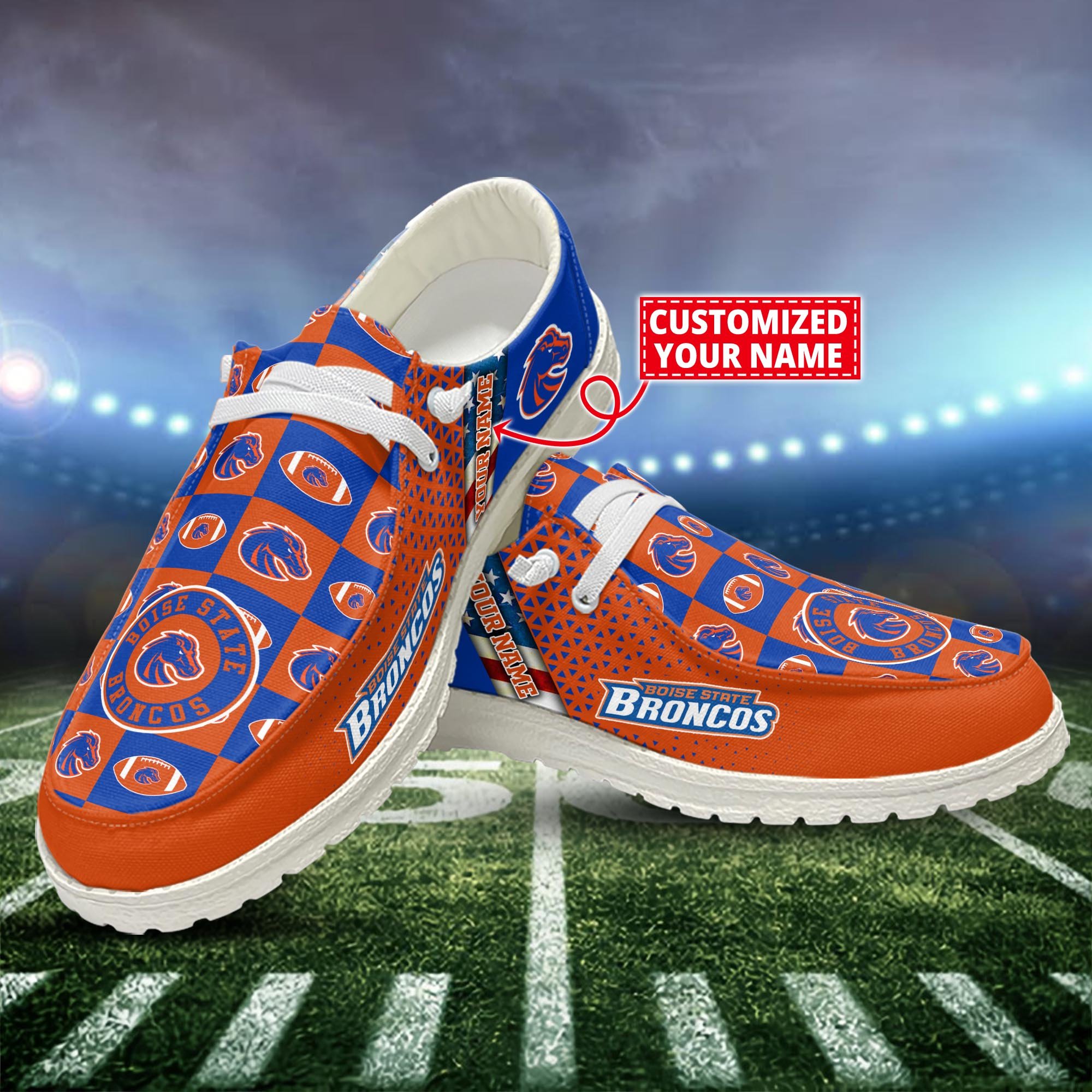 Boise State Broncos Customized Dude Shoes New Arrivals H52955