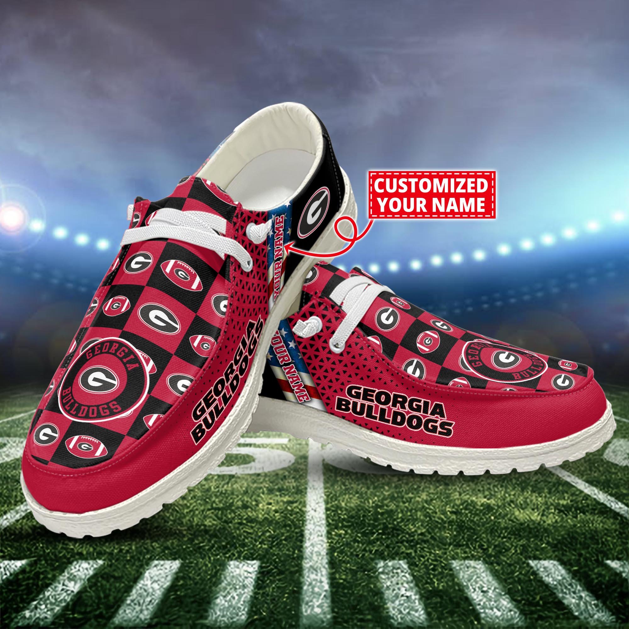 Georgia Bulldogs Customized Dude Shoes New Arrivals H52955