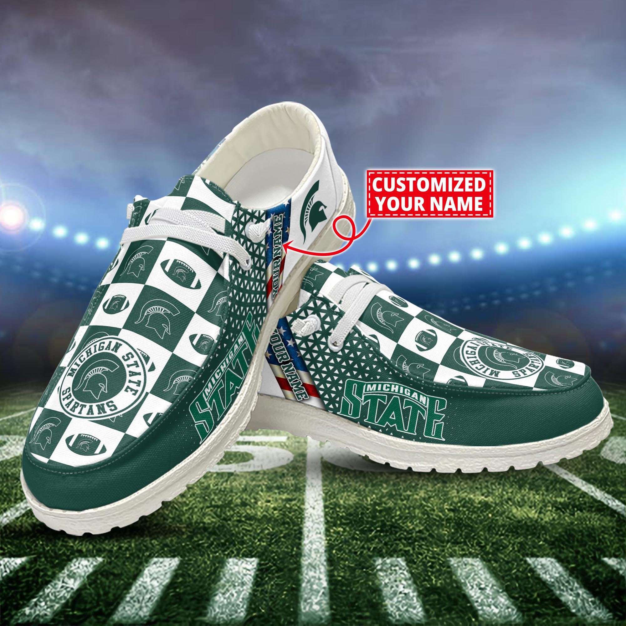 Michigan State Spartans Customized Dude Shoes New Arrivals H52955