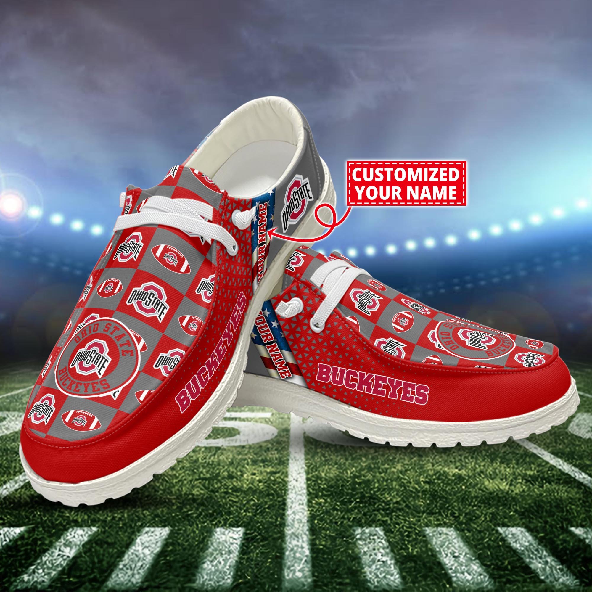 Ohio State Buckeyes Customized Dude Shoes New Arrivals H52955