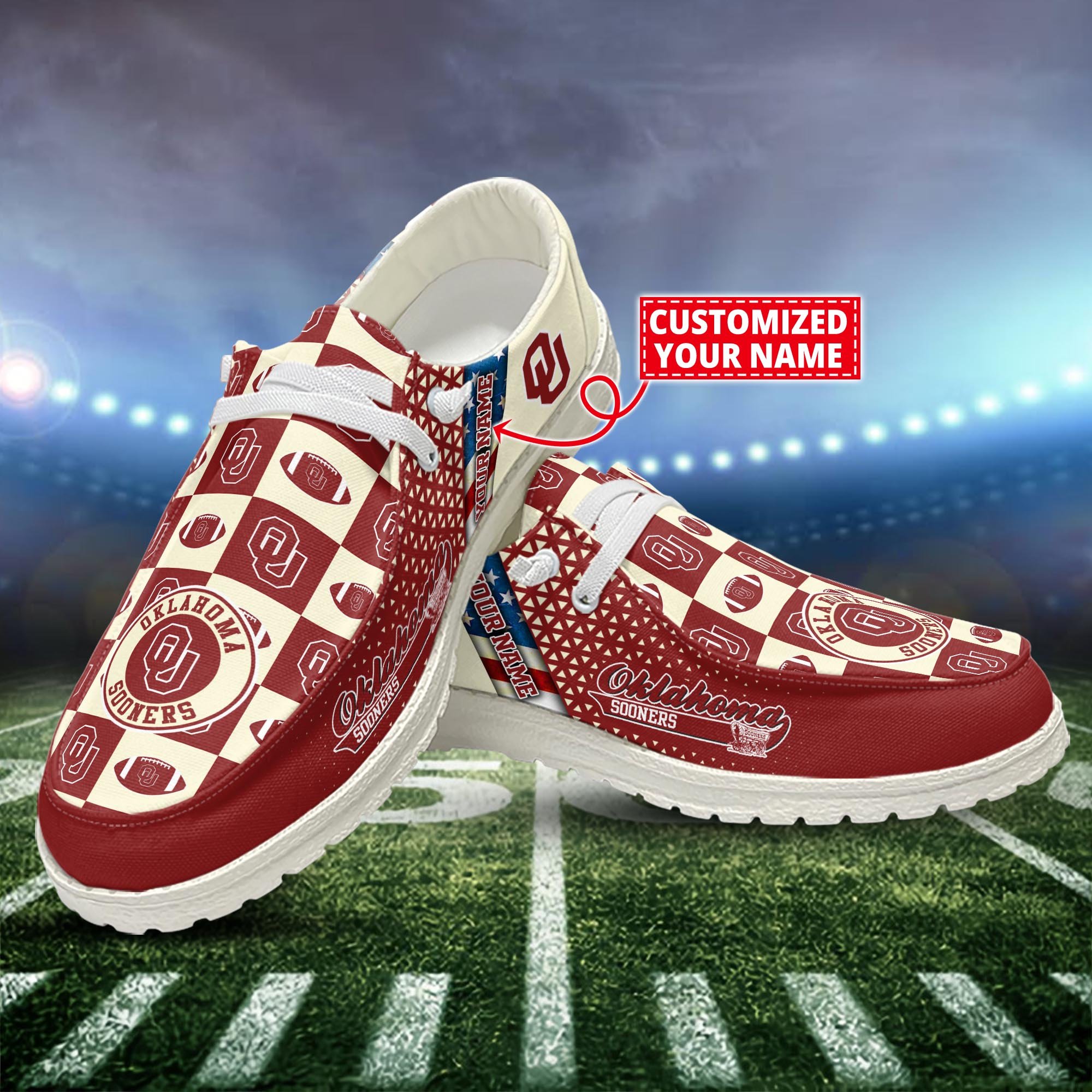 Oklahoma Sooners Customized Dude Shoes New Arrivals H52955