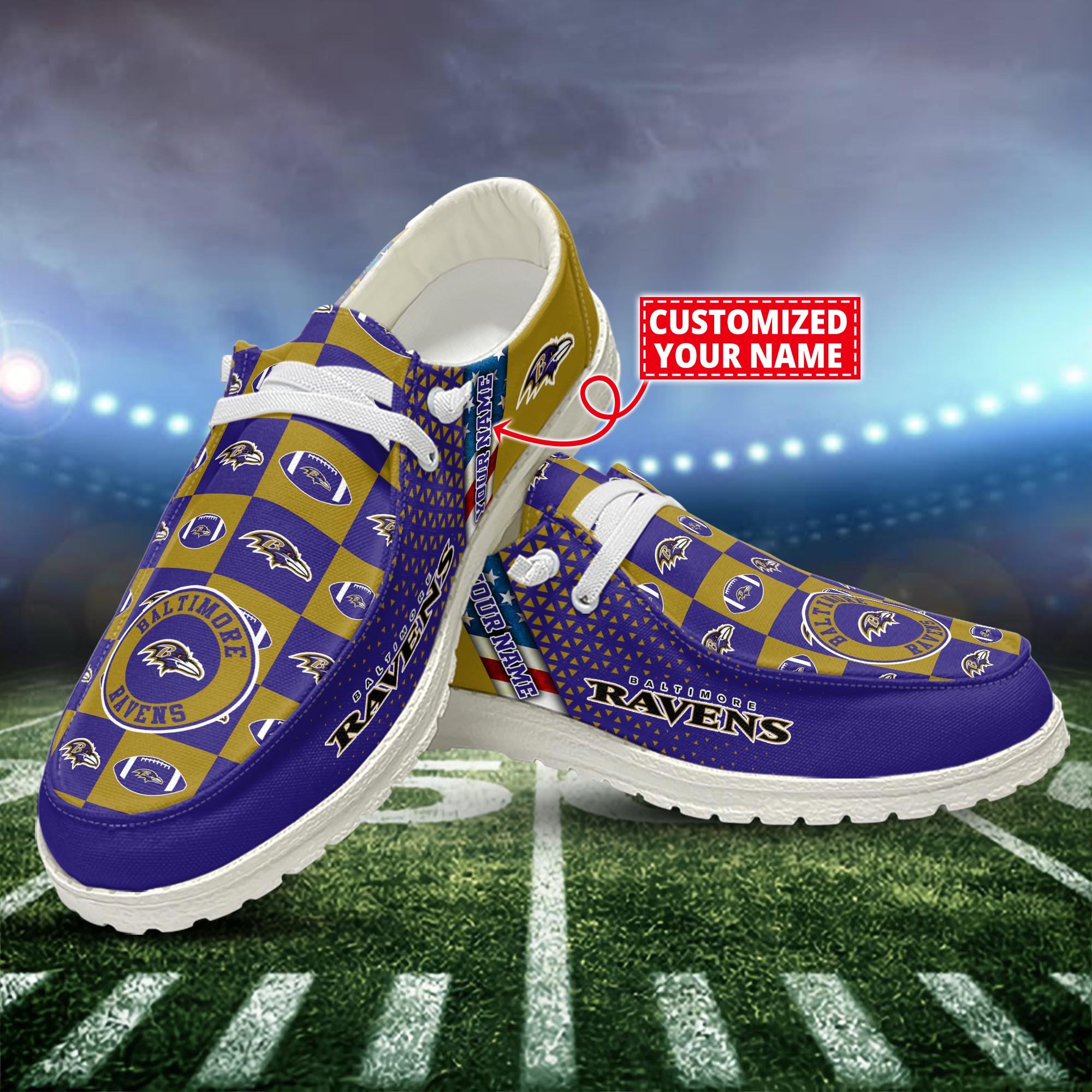 Baltimore Ravens Customized Dude Shoes New Arrivals H52955