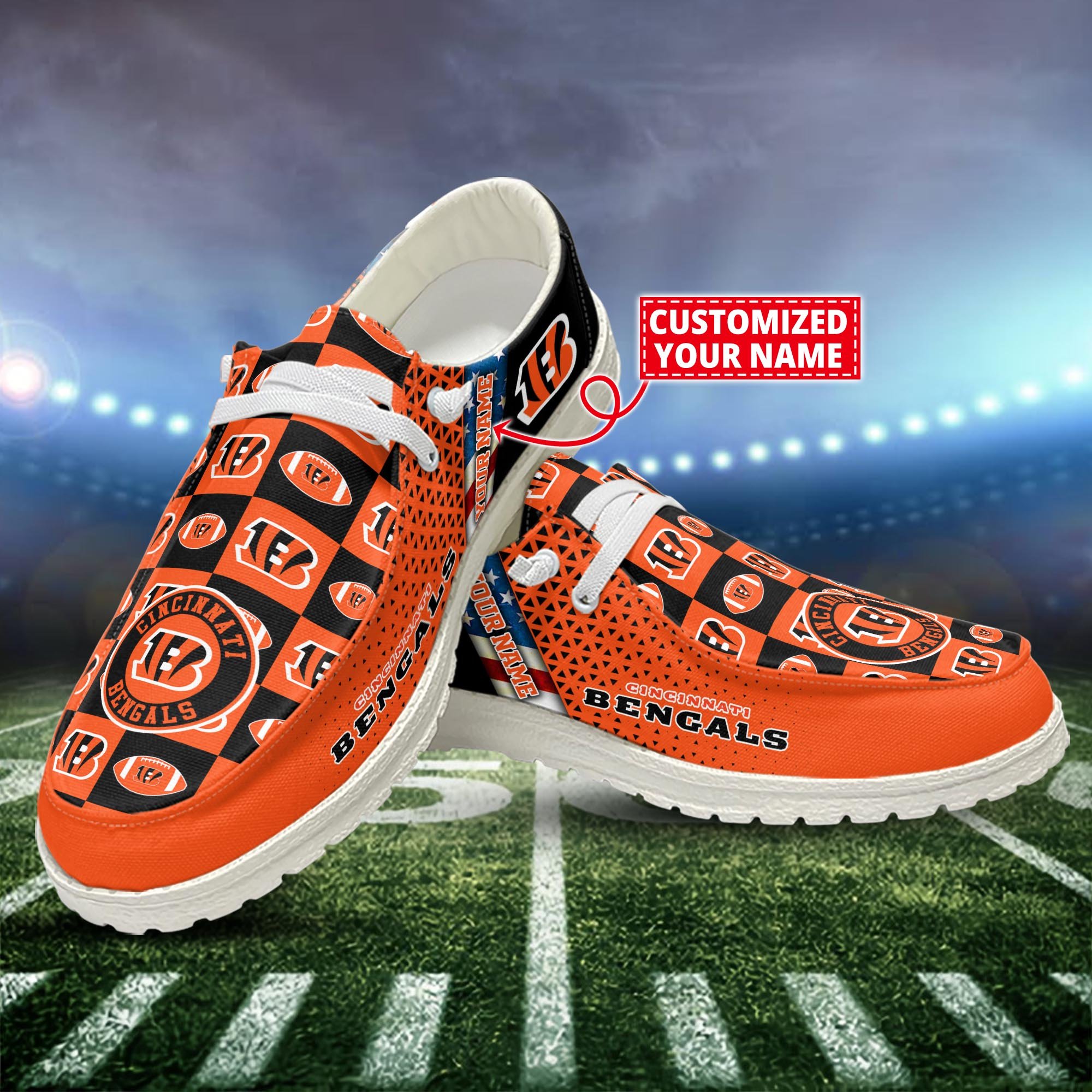 Cincinnati Bengals Customized Dude Shoes New Arrivals H52955