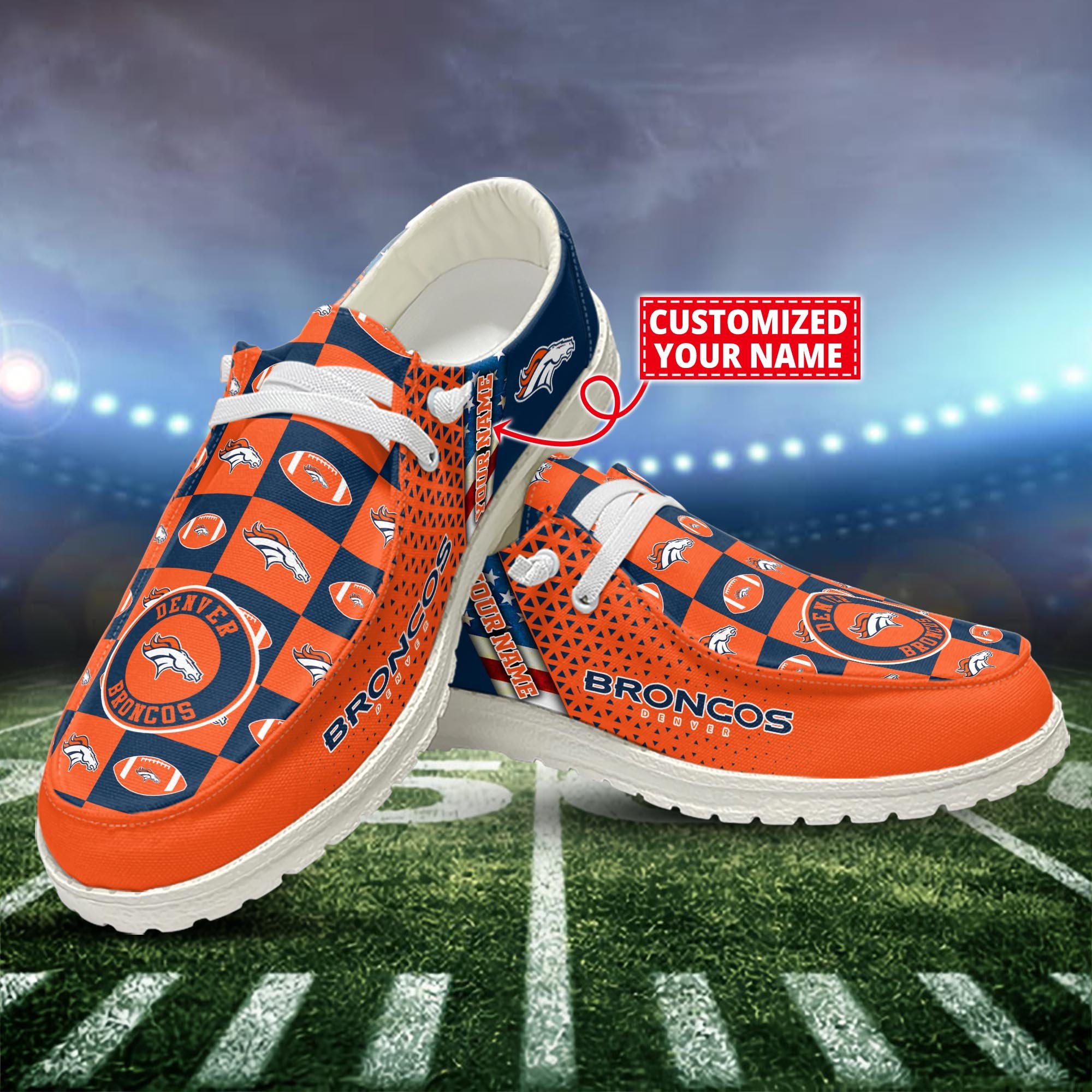 Denver Broncos Customized Dude Shoes New Arrivals H52955