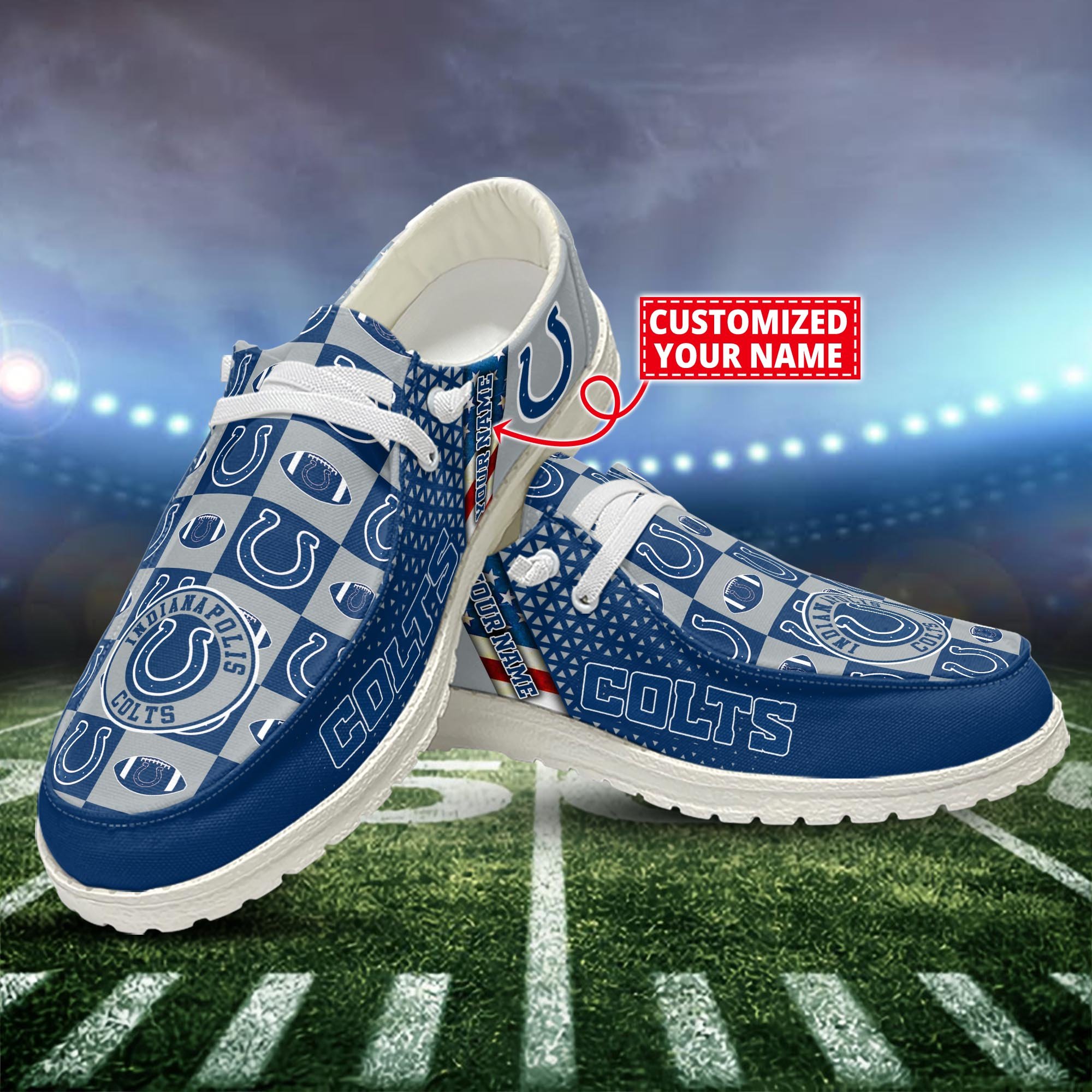 Indianapolis Colts Customized Dude Shoes New Arrivals H52955