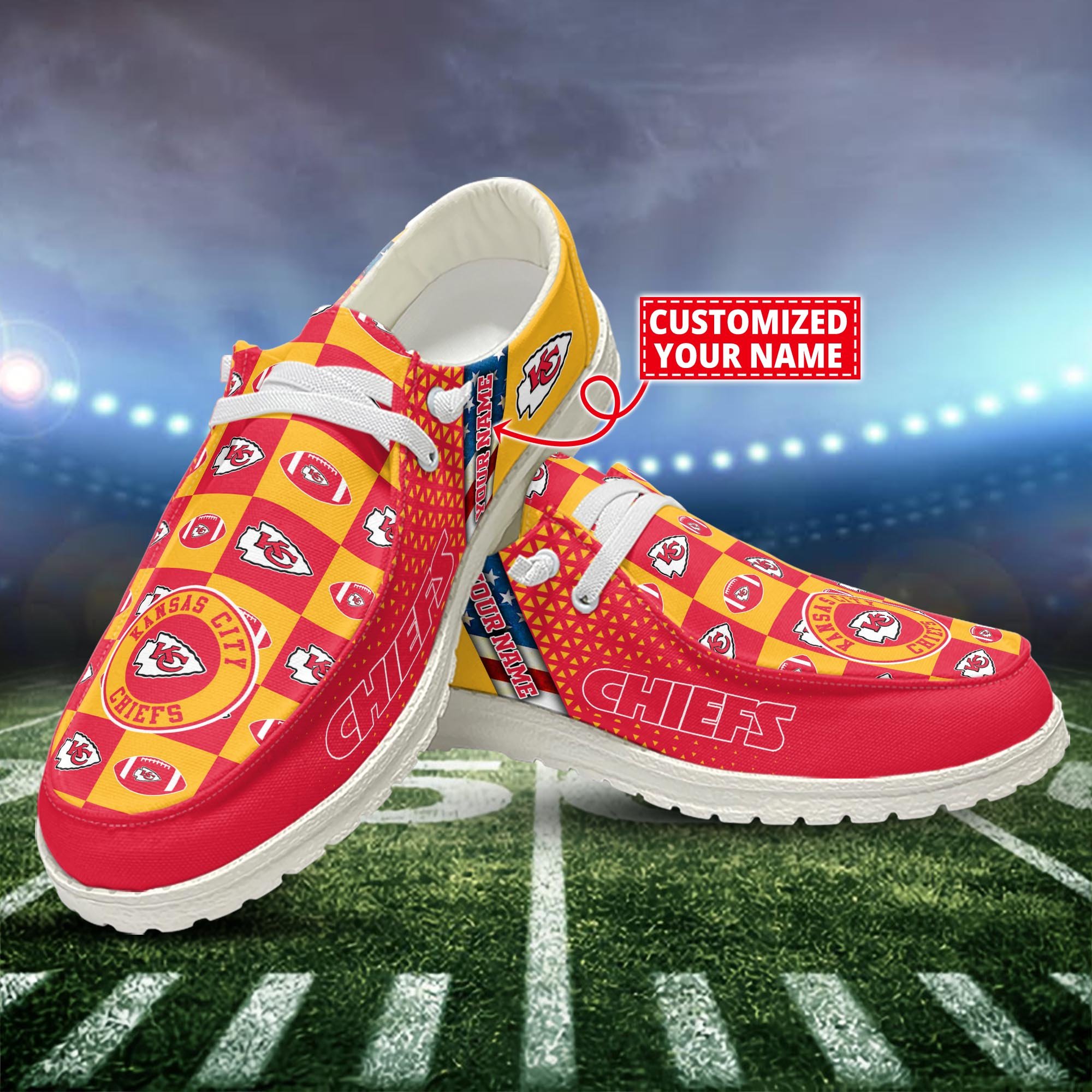 Kansas City Chiefs Customized Dude Shoes New Arrivals H52955