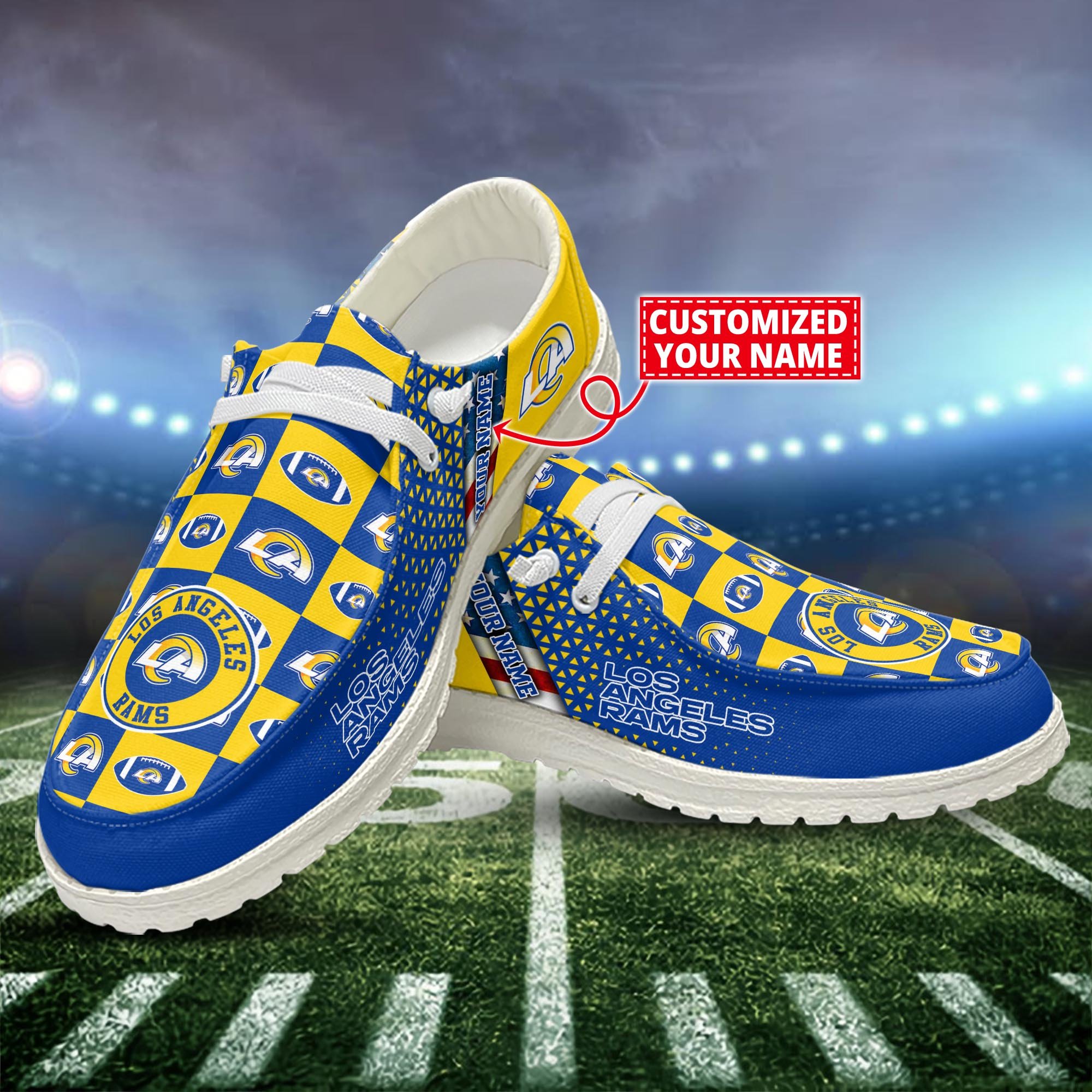 Los Angeles Rams Customized Dude Shoes New Arrivals H52955