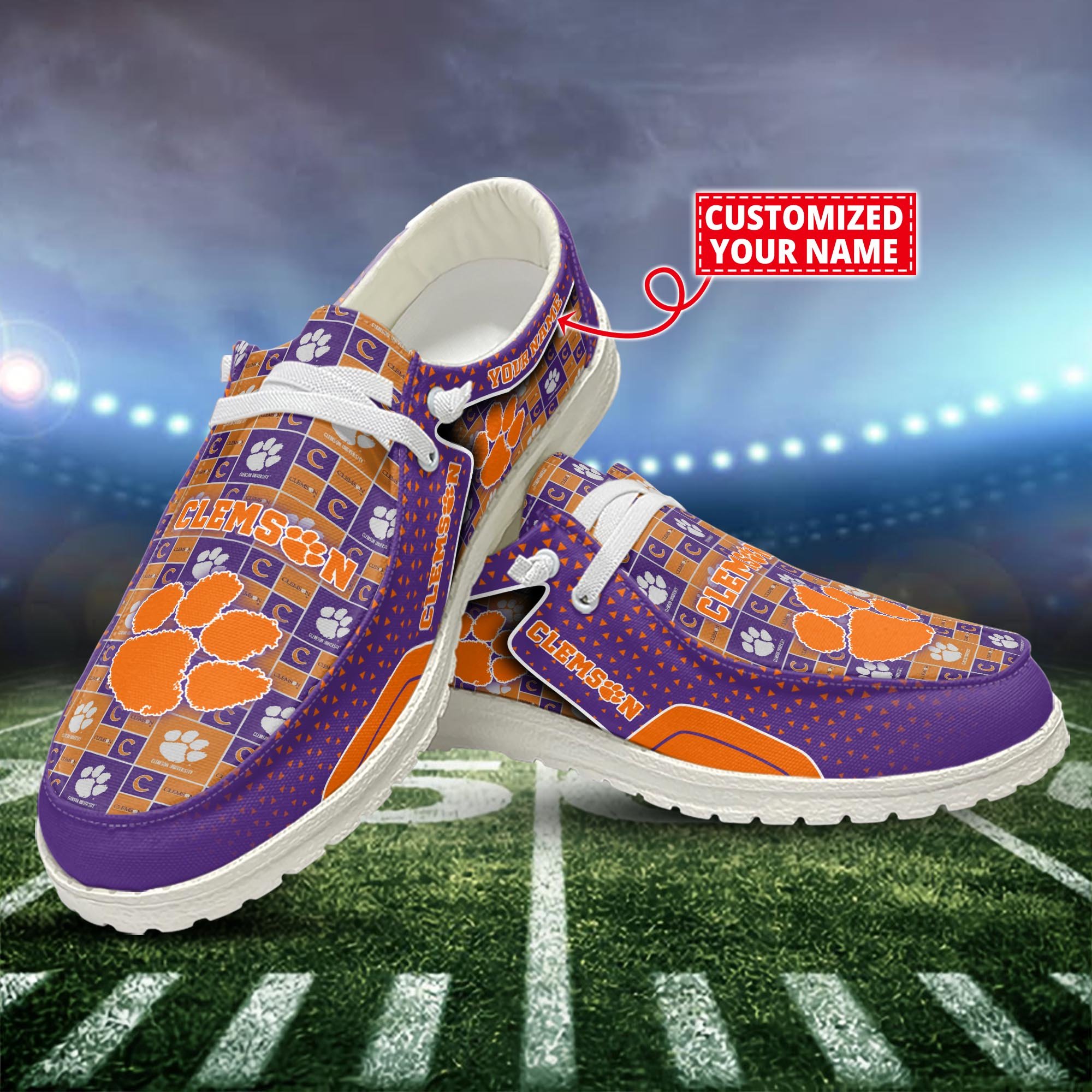 Clemson Tigers Customized Dude Shoes New Arrivals H52981