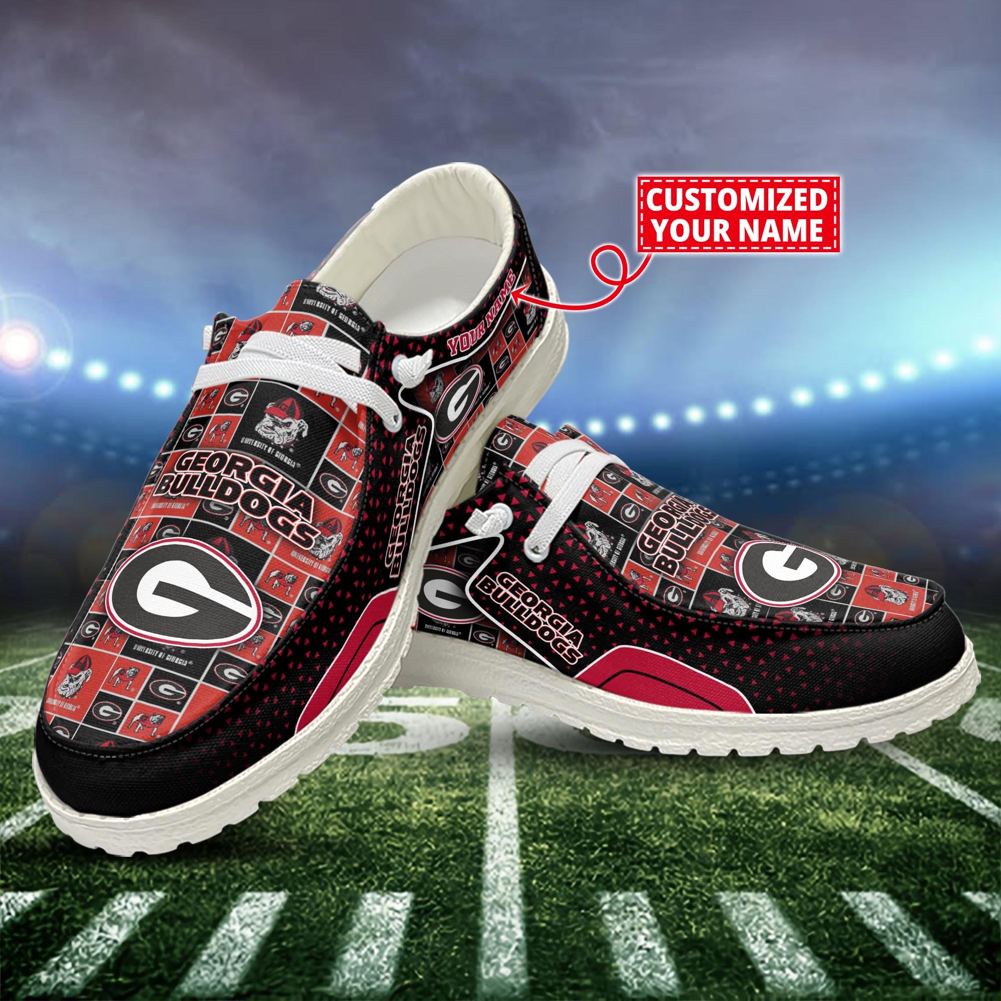 Georgia Bulldogs Customized Dude Shoes New Arrivals H52981