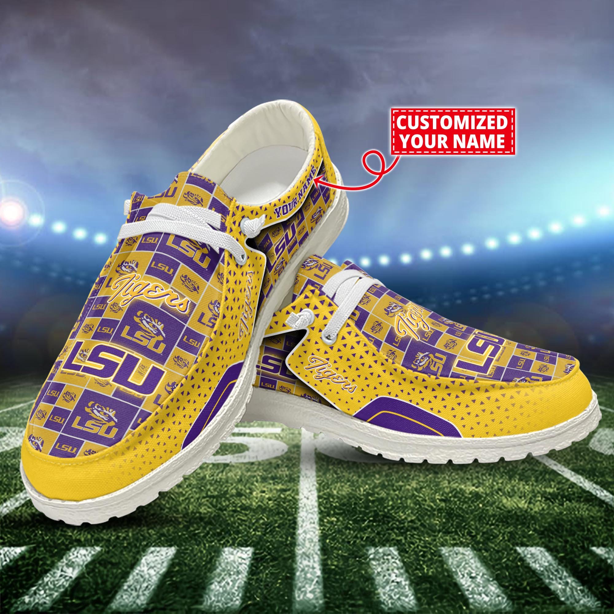 LSU TIGERS Customized Dude Shoes New Arrivals H52981