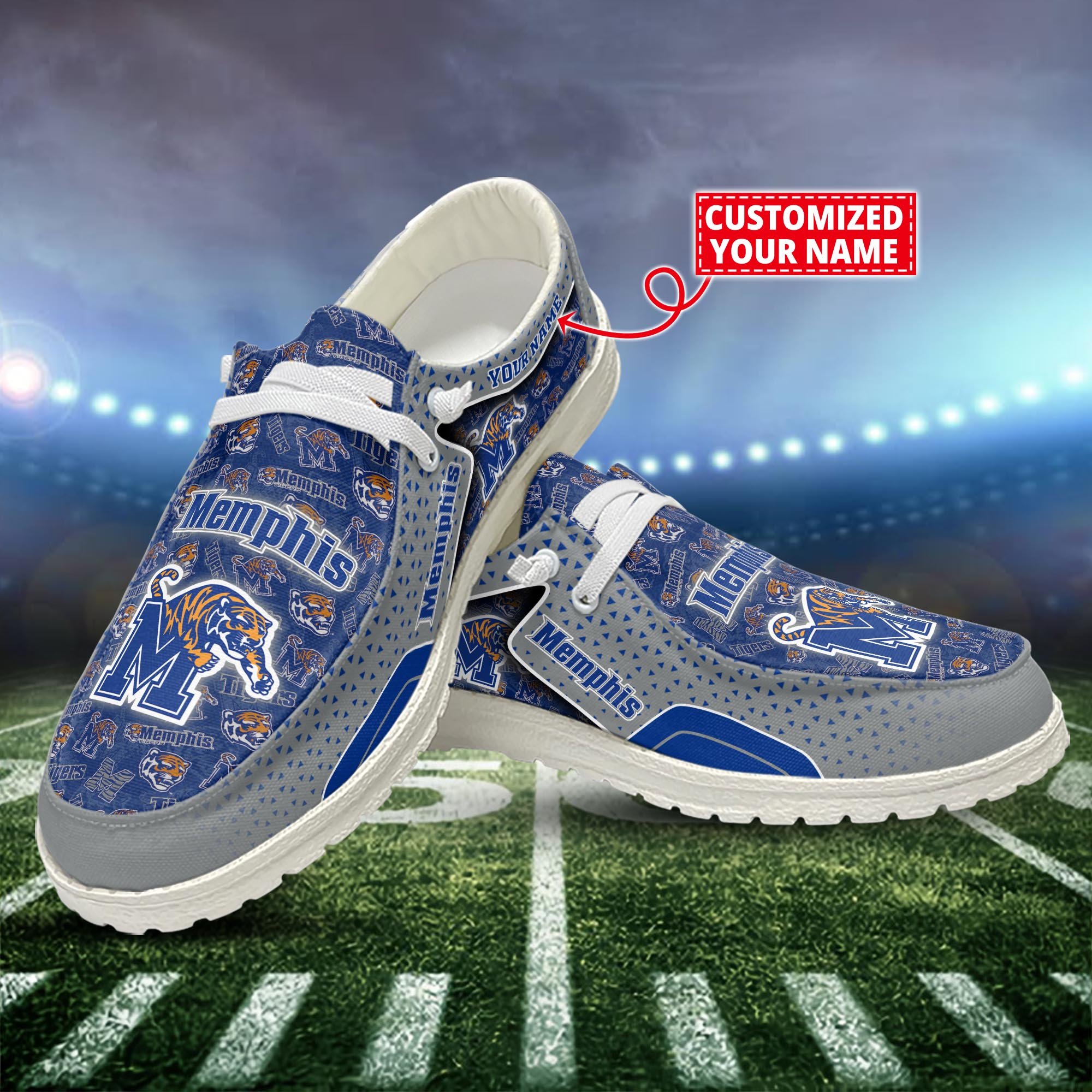 Memphis Tigers Customized Dude Shoes New Arrivals H52981