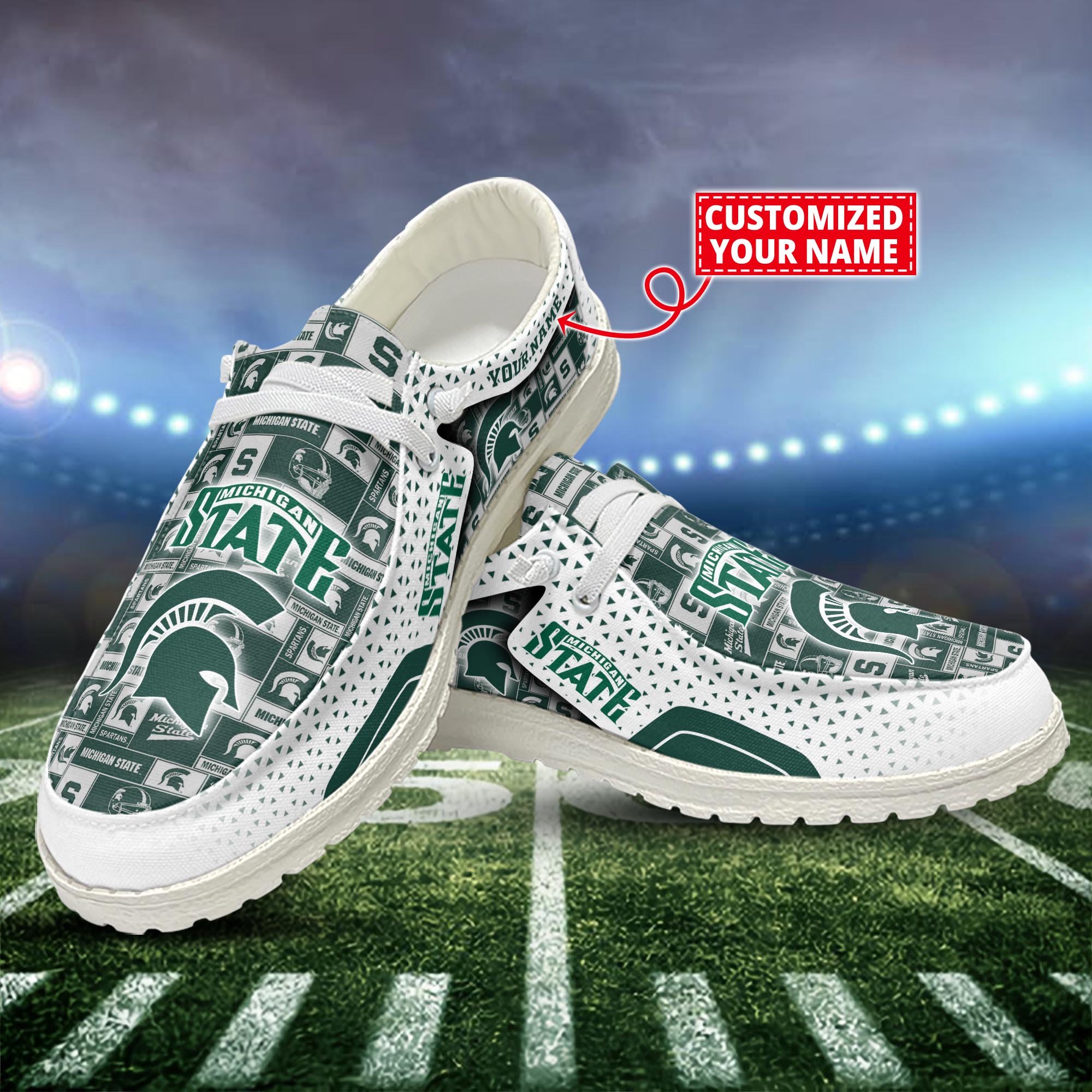 Michigan State Spartans Customized Dude Shoes New Arrivals H52981