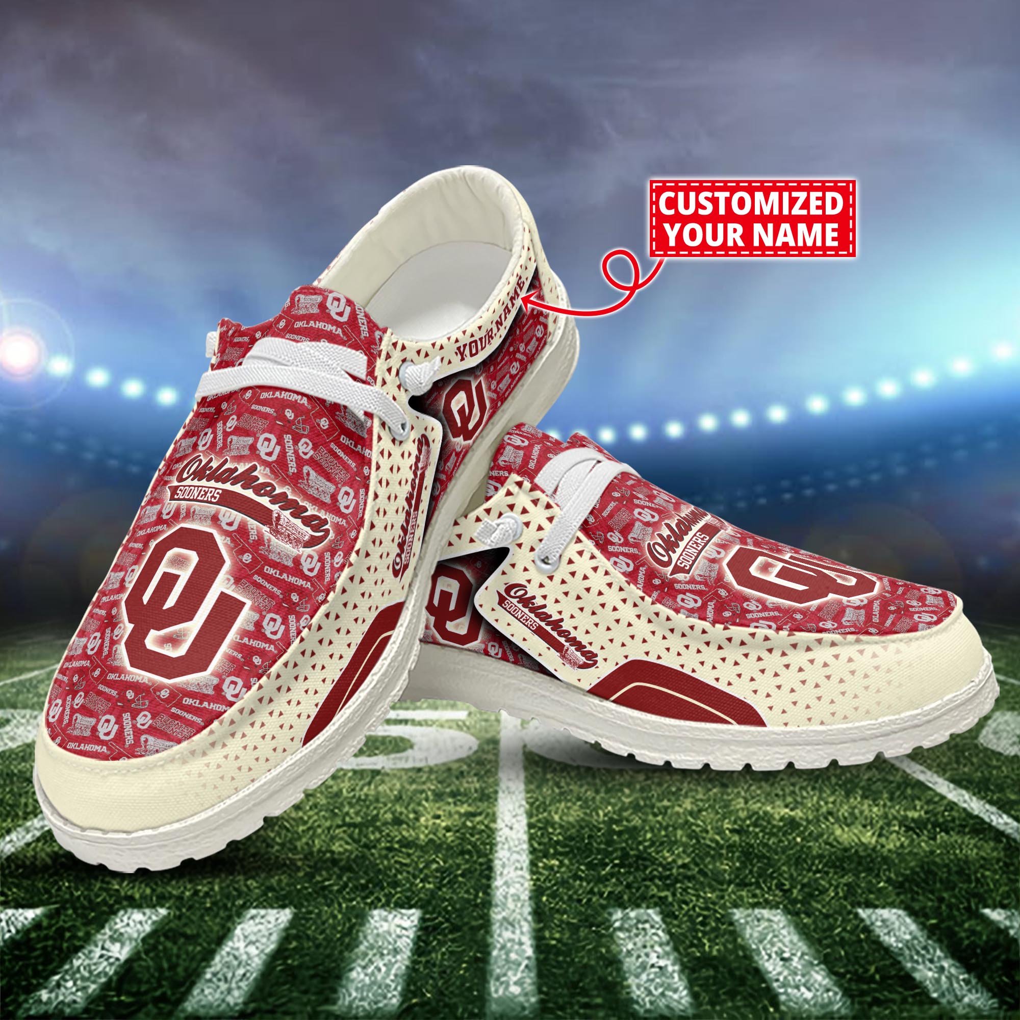 Oklahoma Sooners Customized Dude Shoes New Arrivals H52981