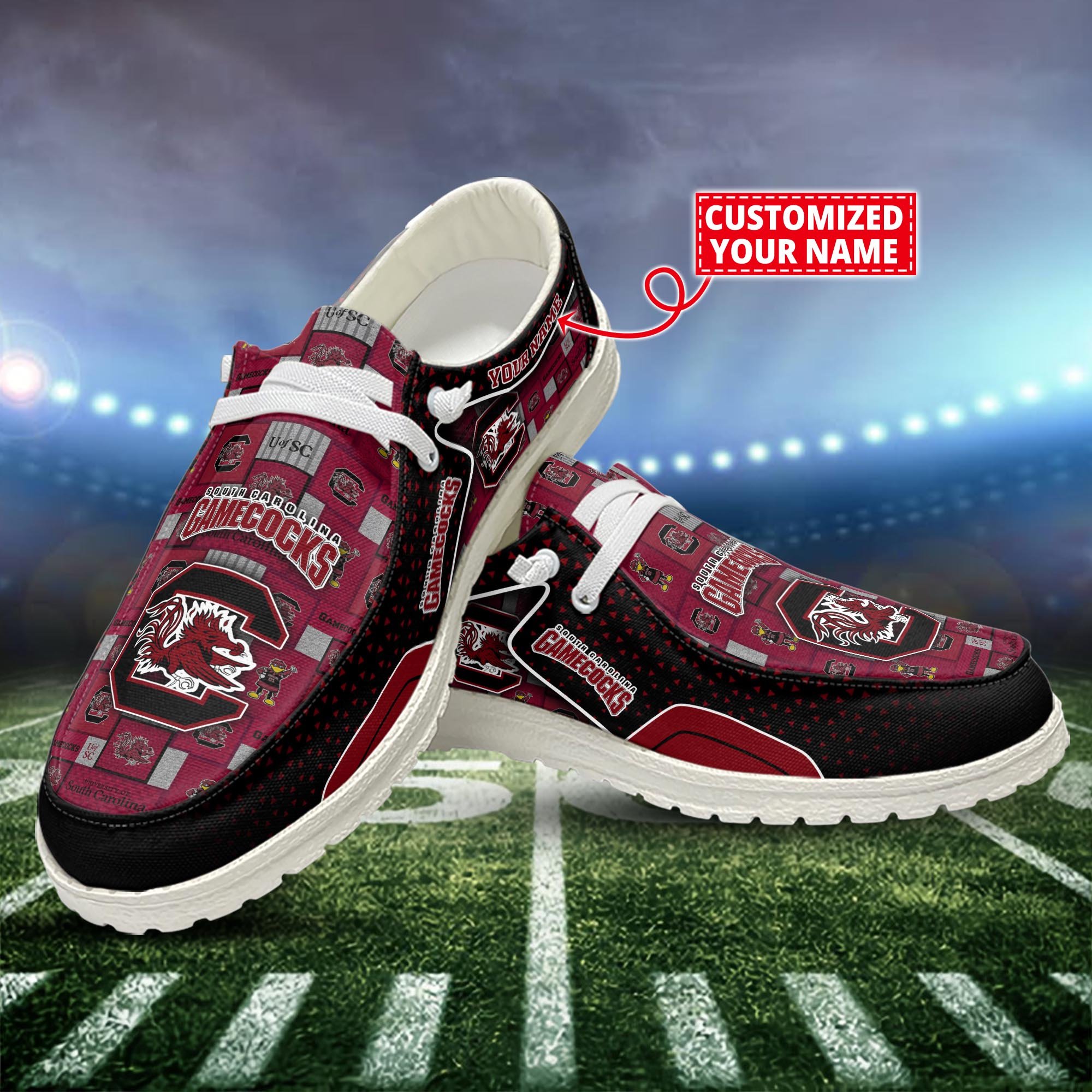 South Carolina Gamecocks Customized Dude Shoes New Arrivals H52981