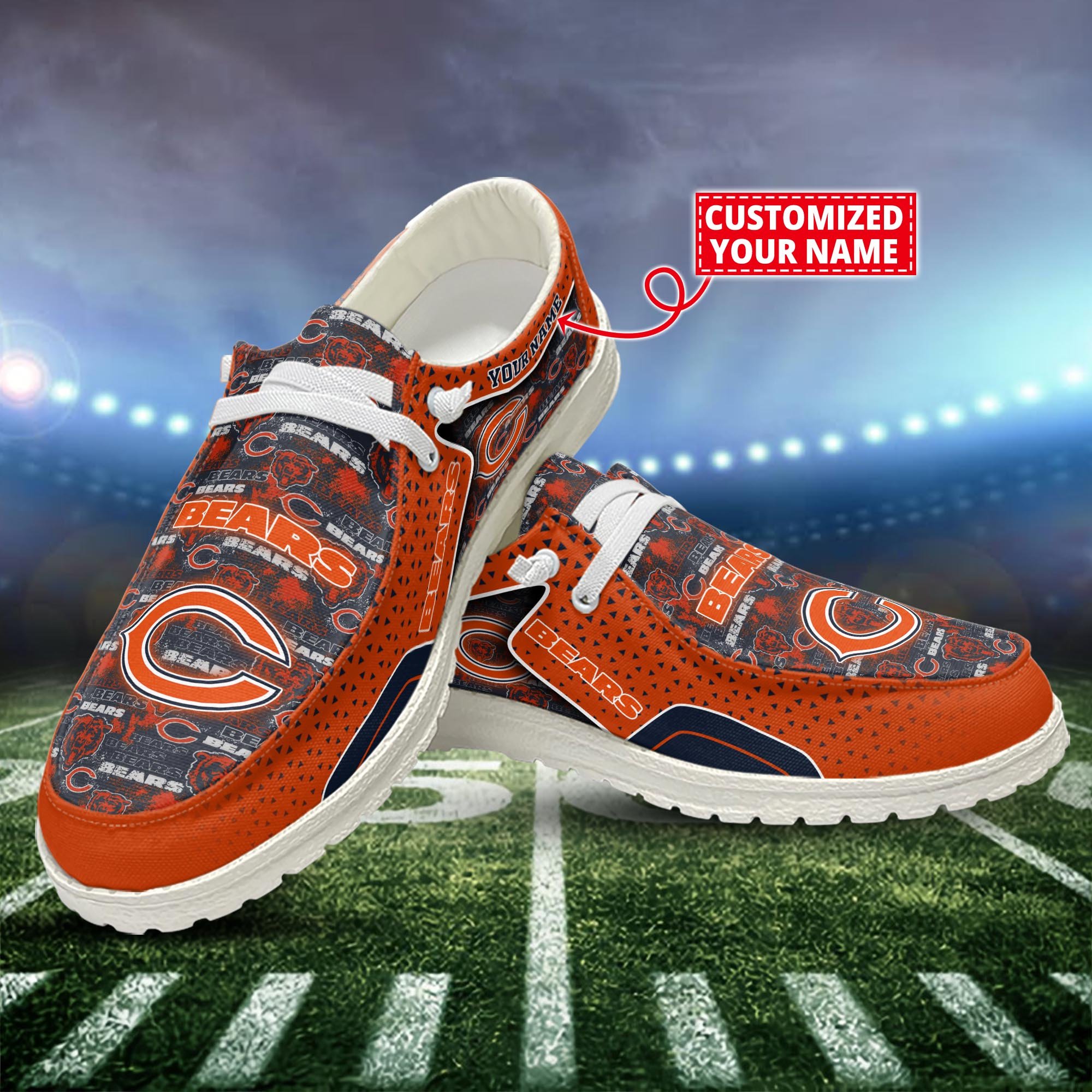 Chicago Bears Customized Dude Shoes New Arrivals H52981