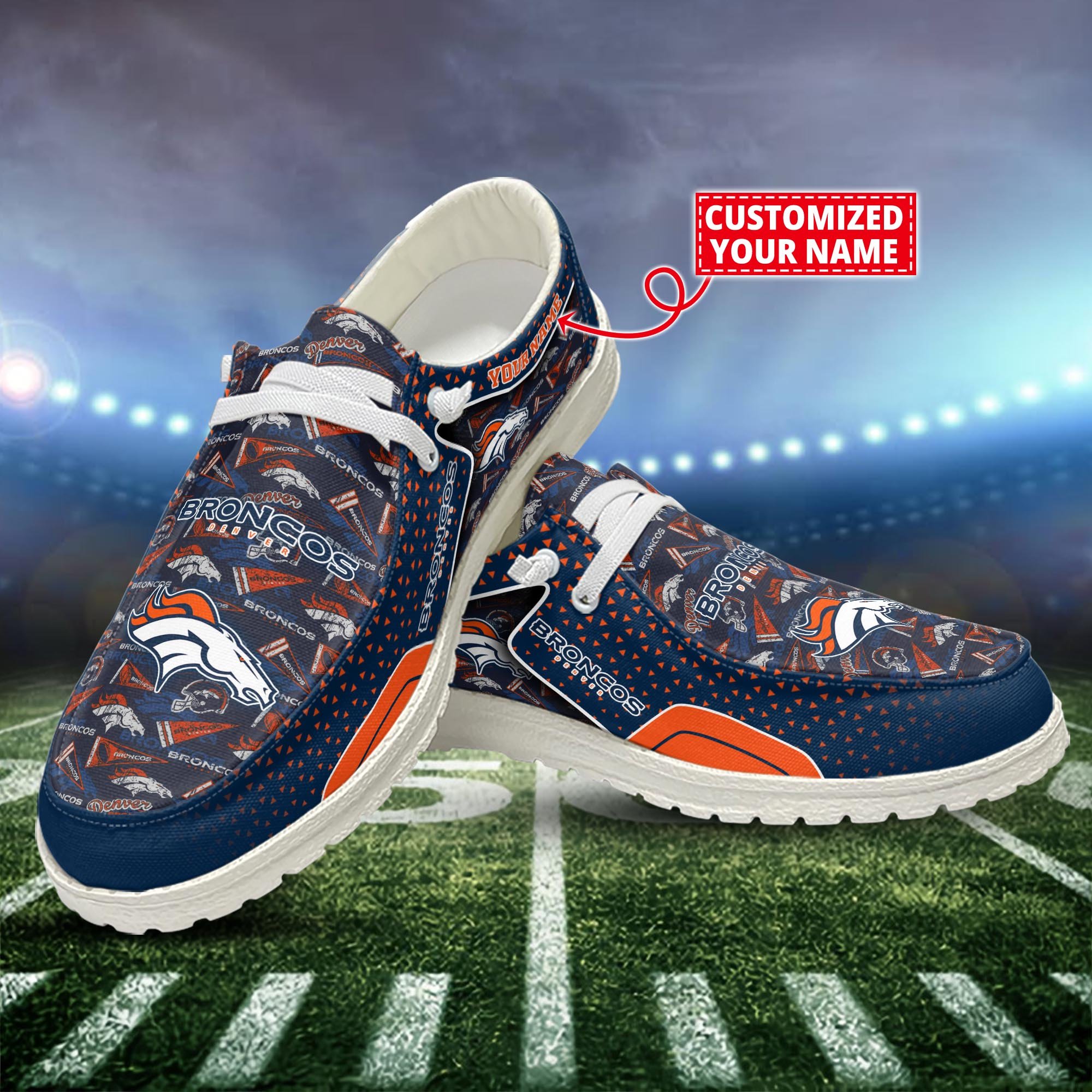 Denver Broncos Customized Dude Shoes New Arrivals H52981