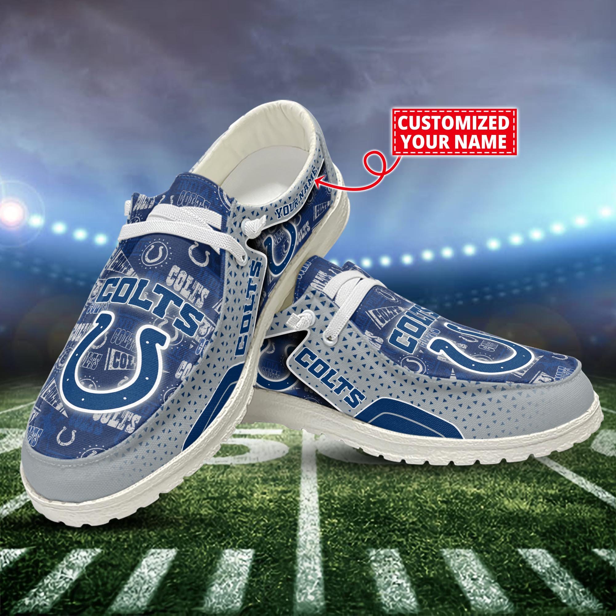 Indianapolis Colts Customized Dude Shoes New Arrivals H52981