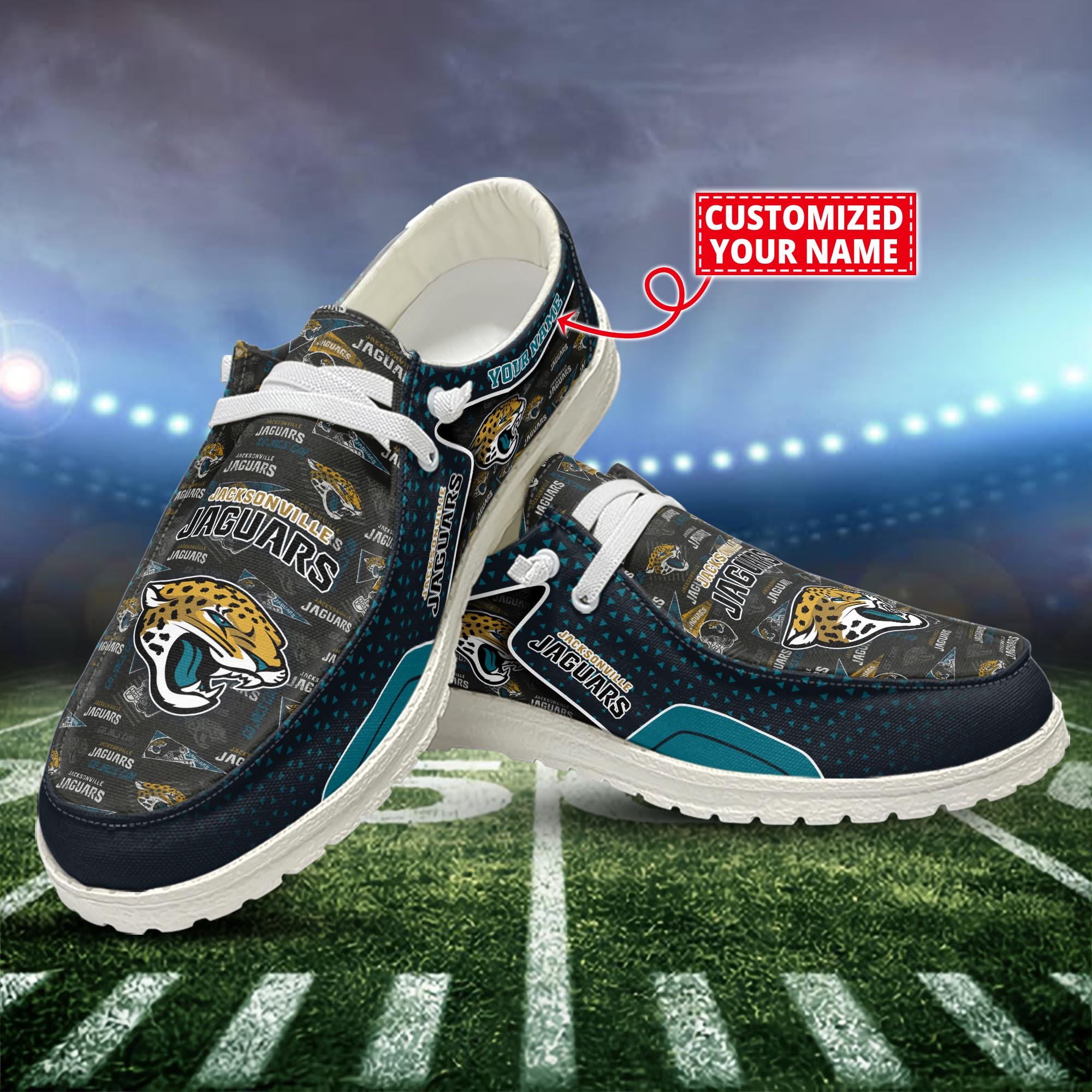 Jacksonville Jaguars Customized Dude Shoes New Arrivals H52981