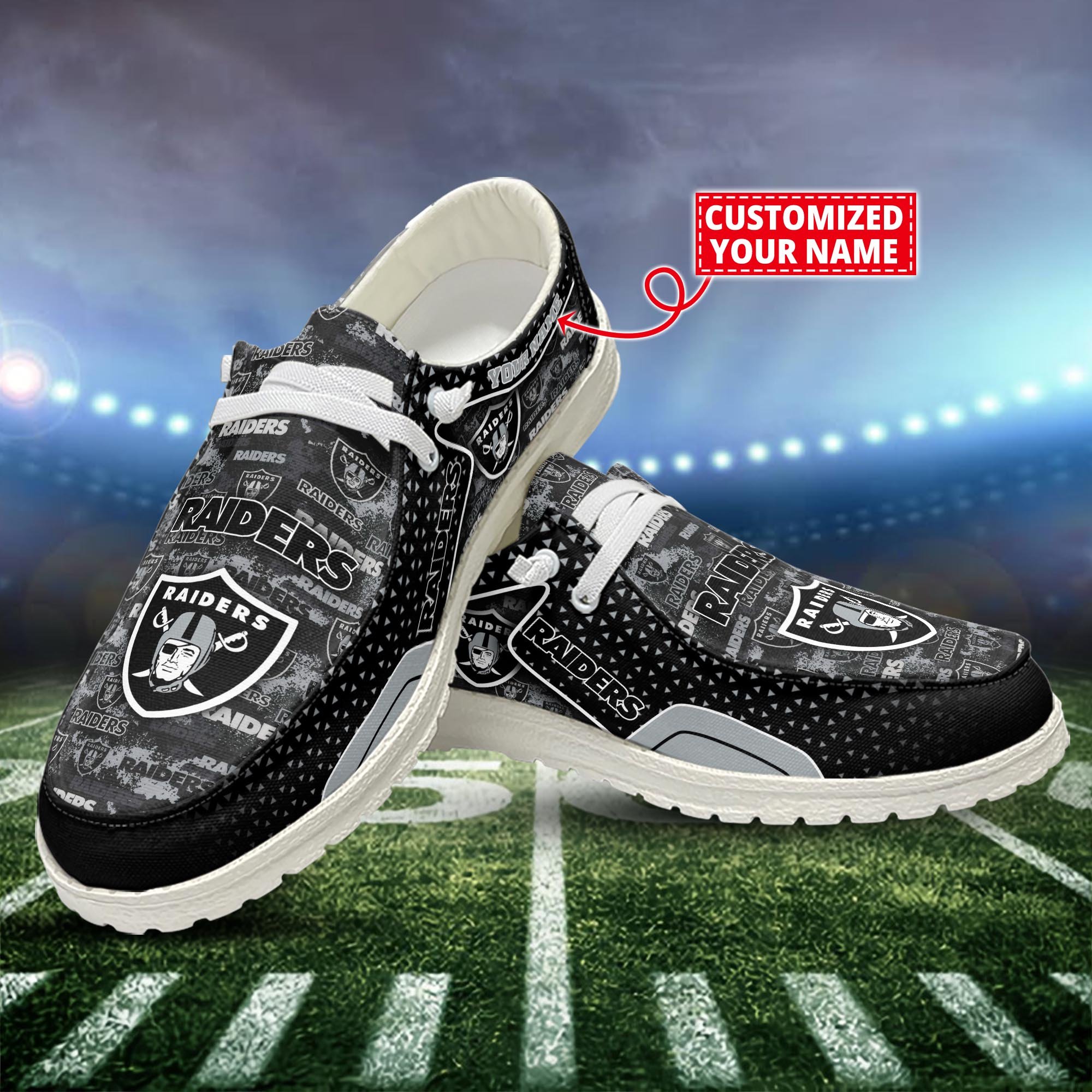 Las Vegas Raiders Customized Dude Shoes New Arrivals H52981