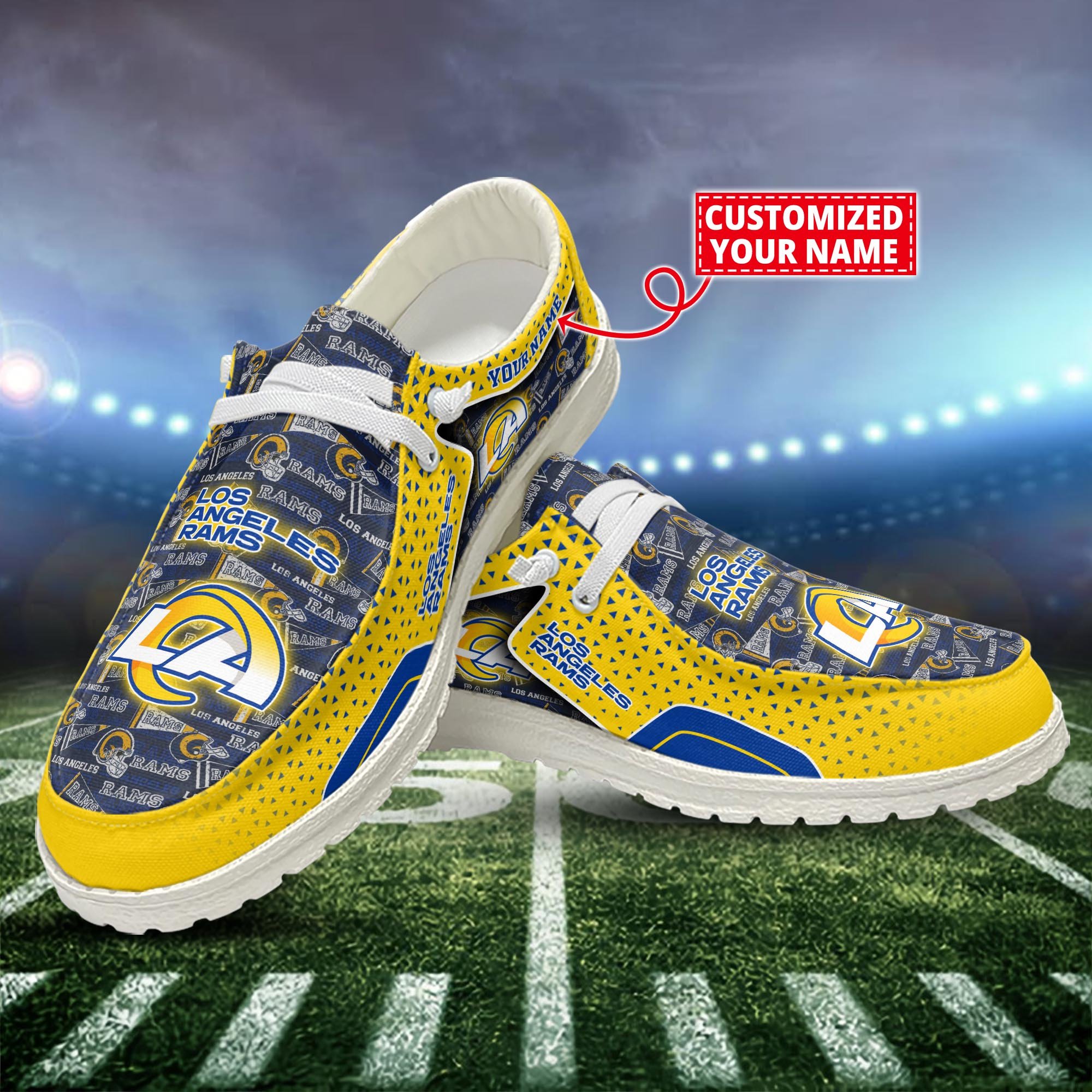 Los Angeles Rams Customized Dude Shoes New Arrivals H52981