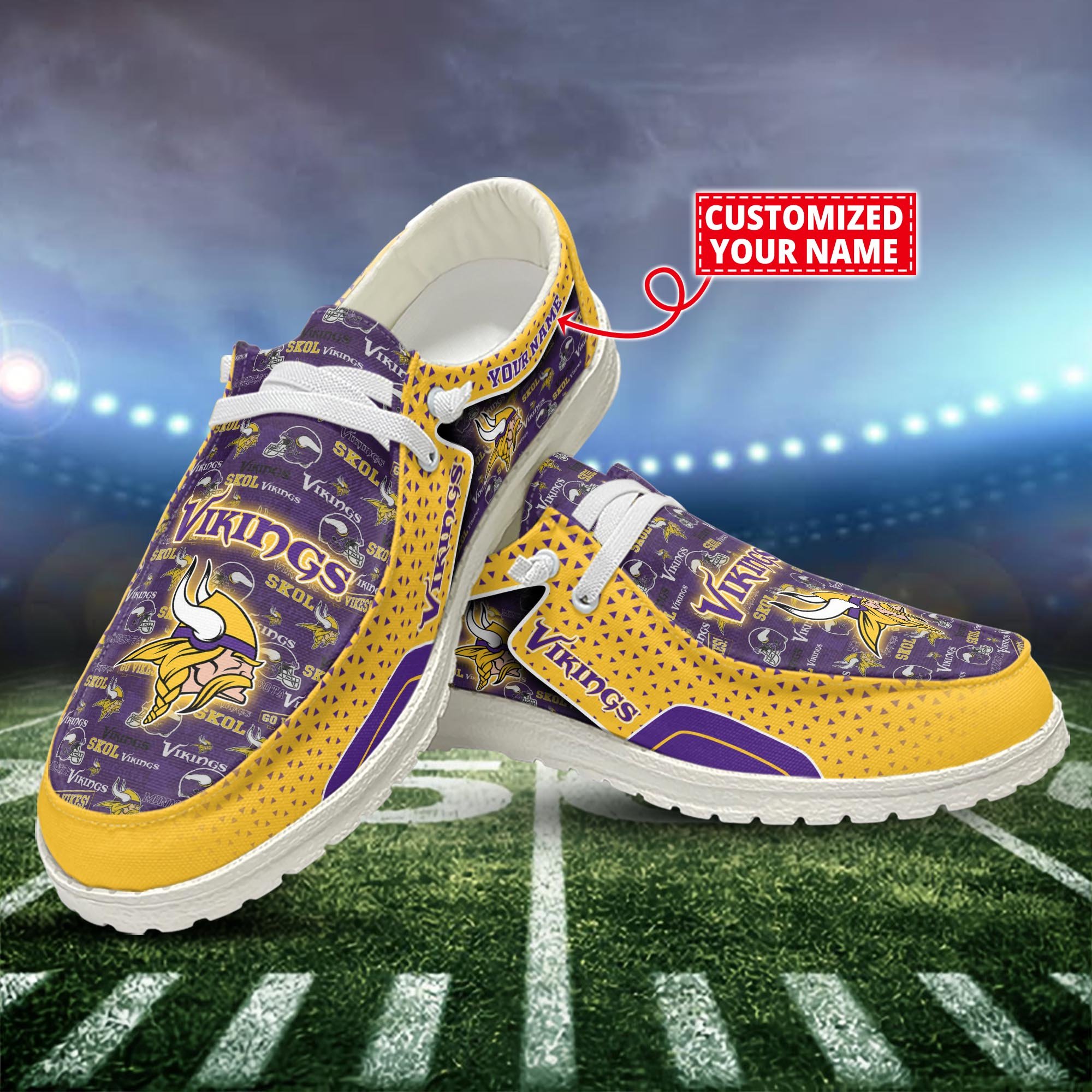 Minnesota Vikings Customized Dude Shoes New Arrivals H52981