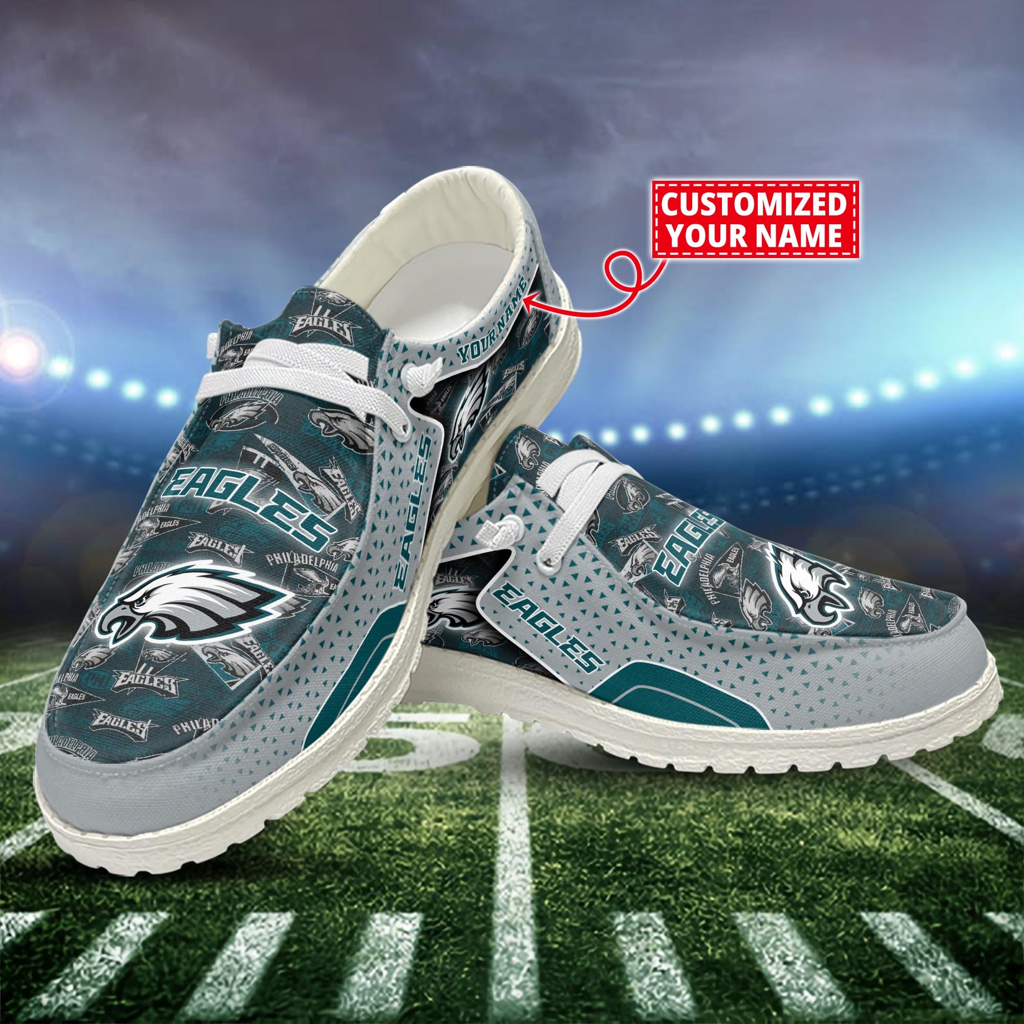 Philadelphia Eagles Customized Dude Shoes New Arrivals H52981