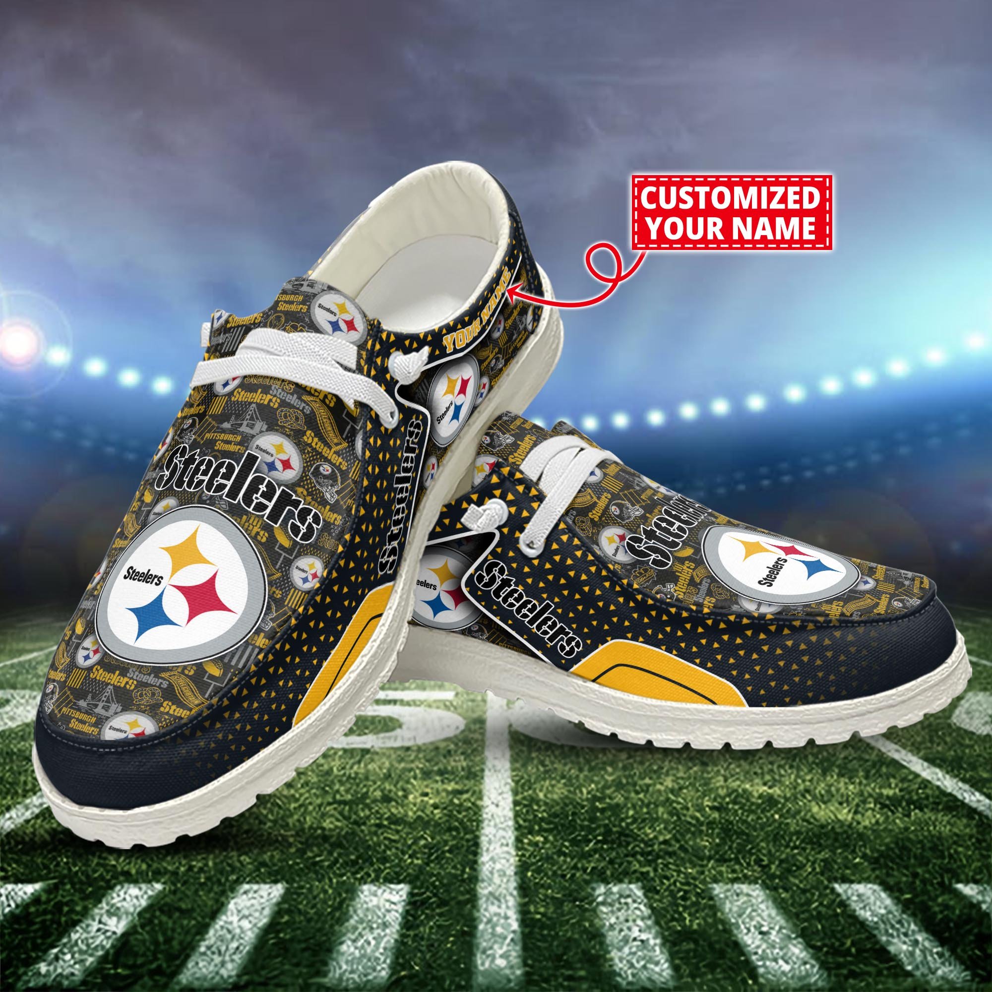 Pittsburgh Steelers Customized Dude Shoes New Arrivals H52981