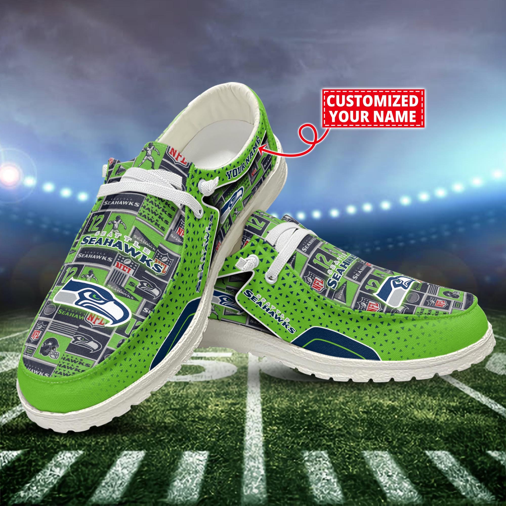 Seattle Seahawks Customized Dude Shoes New Arrivals H52981