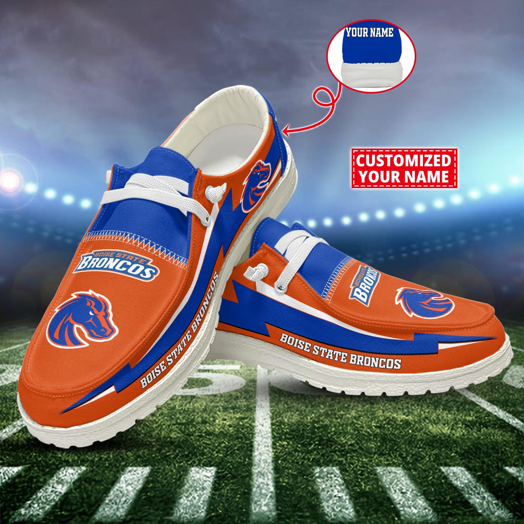 Boise State Broncos Customized Dude Shoes New Arrivals H53037