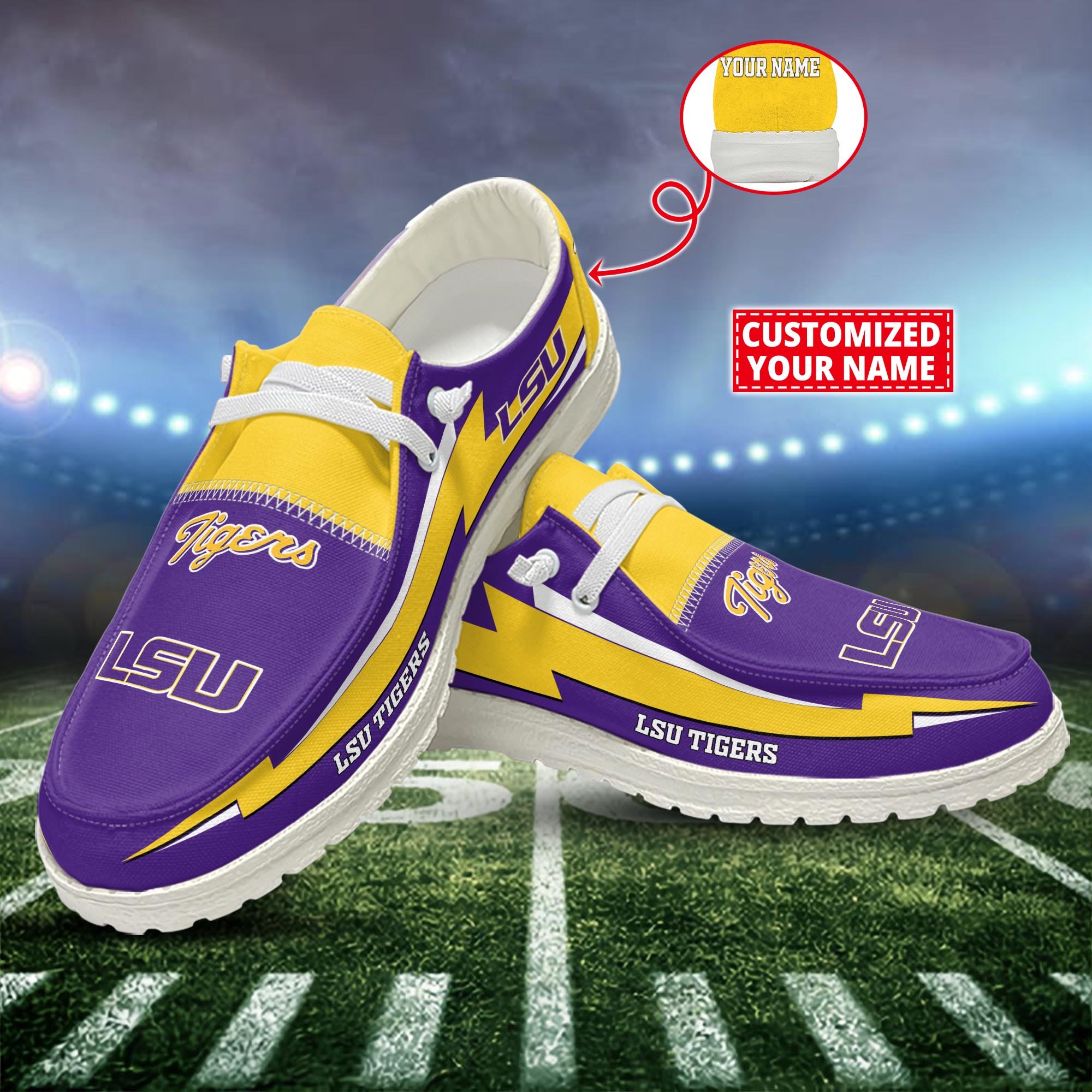 LSU TIGERS Customized Dude Shoes New Arrivals H53037