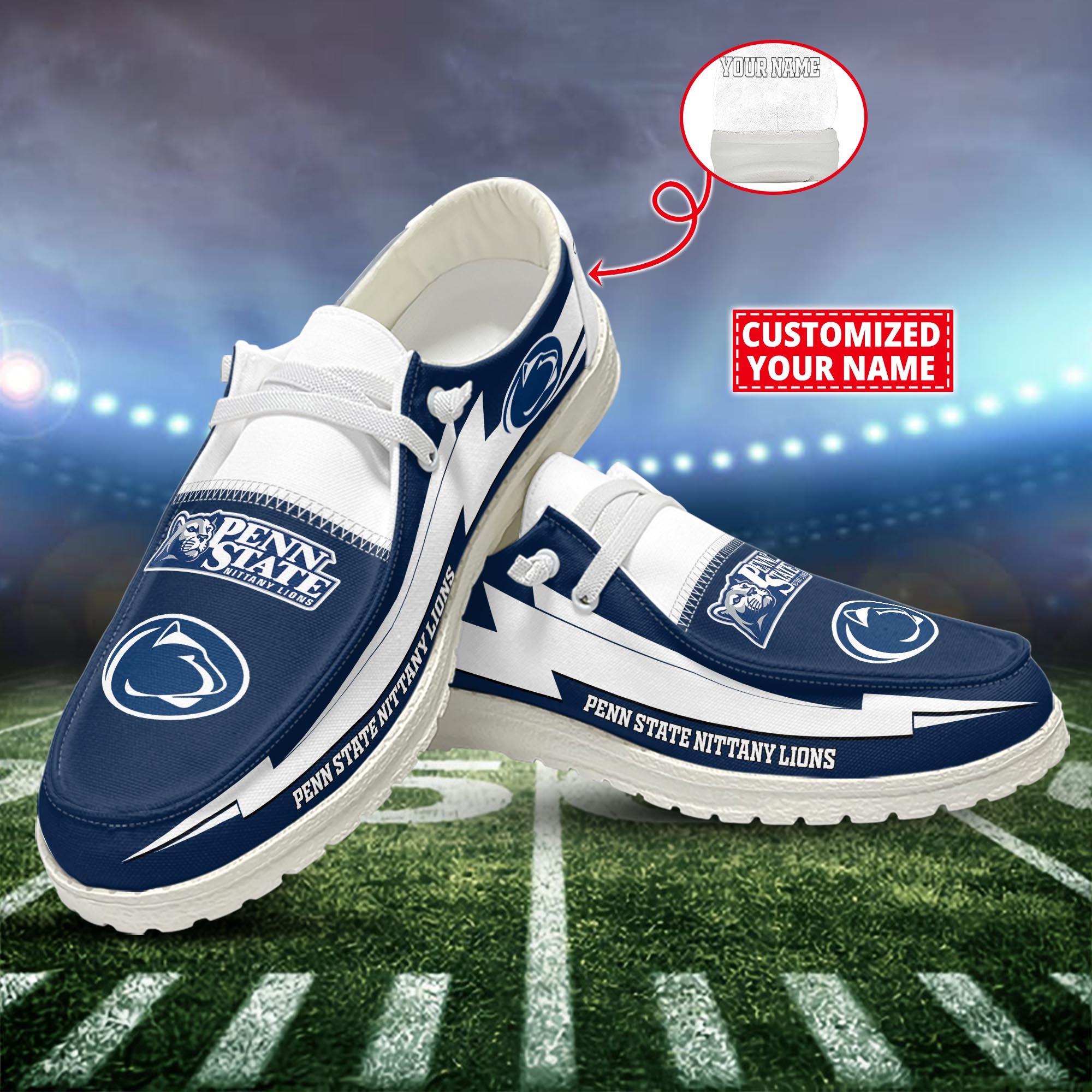 Penn State Nittany Lions Customized Dude Shoes New Arrivals H53037