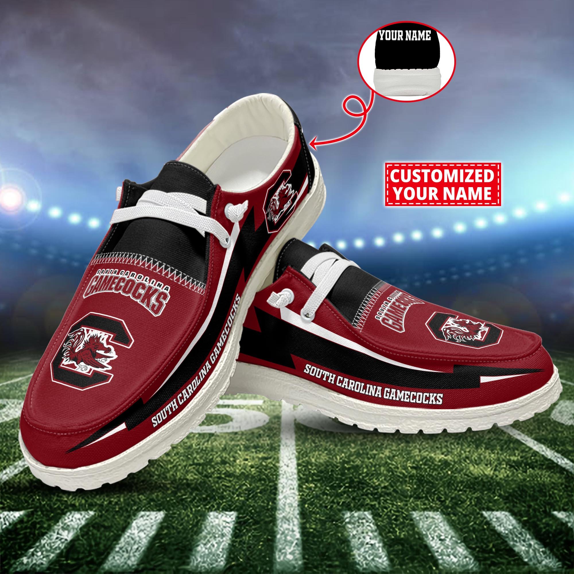 South Carolina Gamecocks Customized Dude Shoes New Arrivals H53037