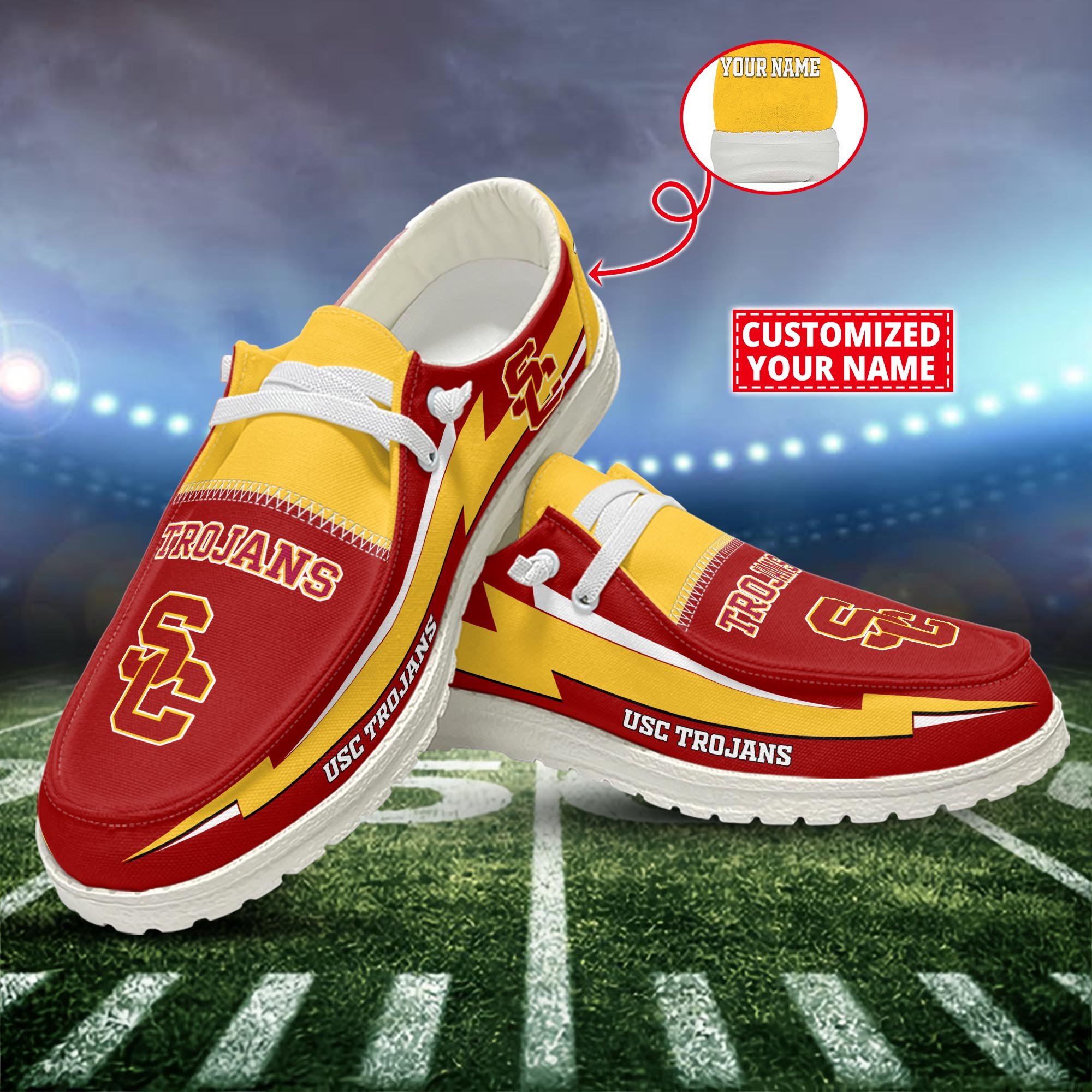 USC Trojans Customized Dude Shoes New Arrivals H53037