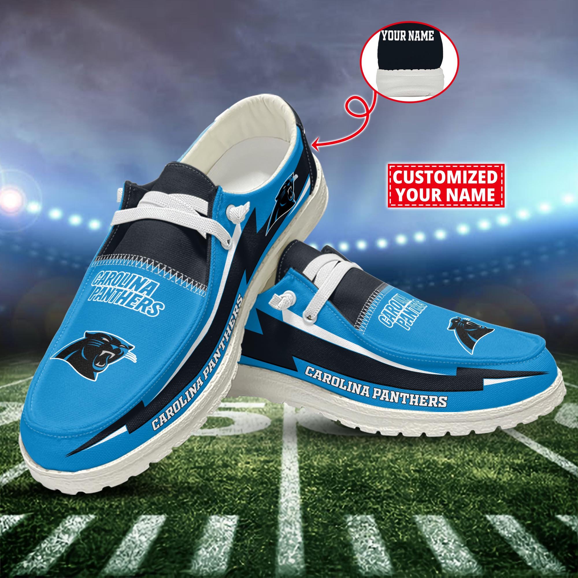 Carolina Panthers Customized Dude Shoes New Arrivals H53037