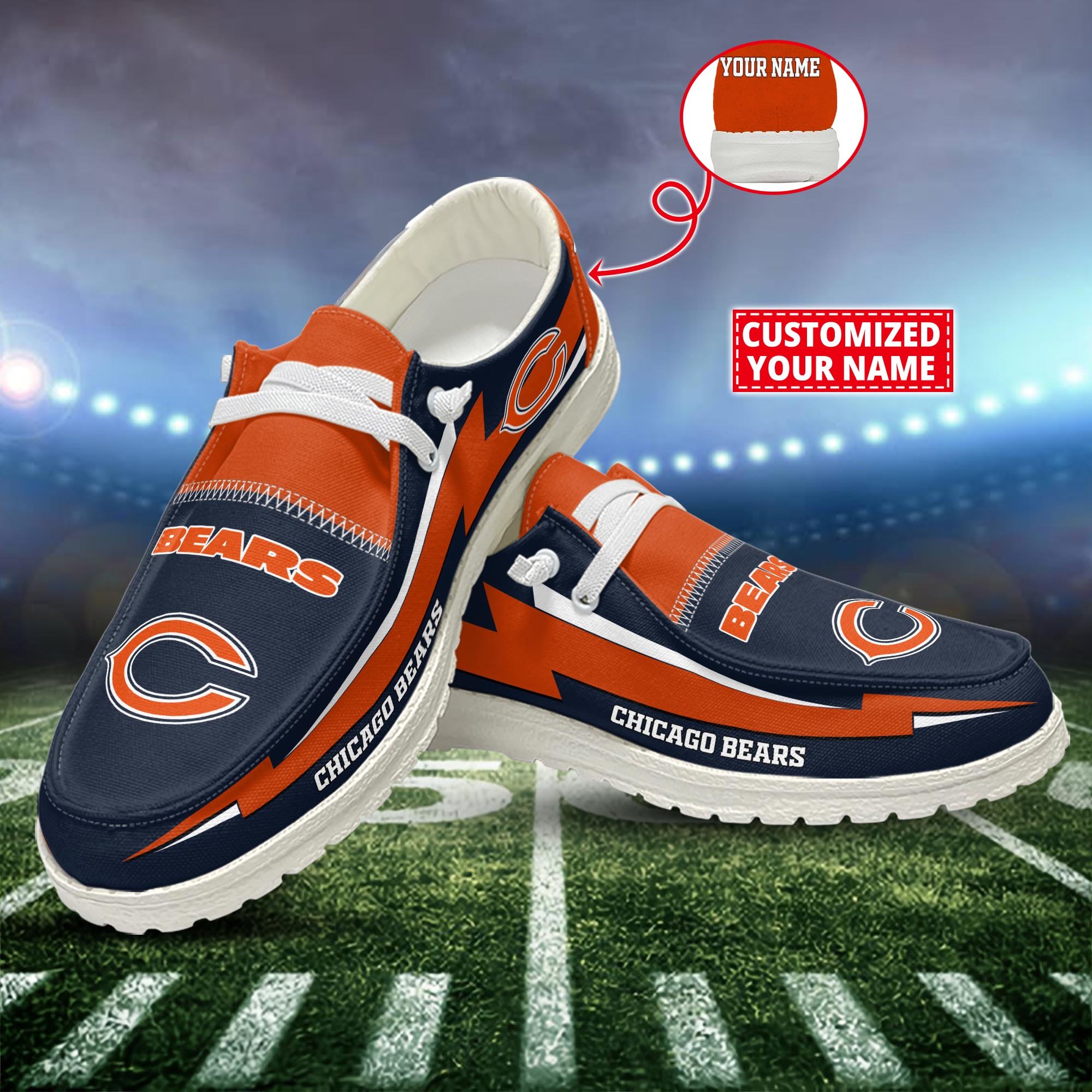 Chicago Bears Customized Dude Shoes New Arrivals H53037