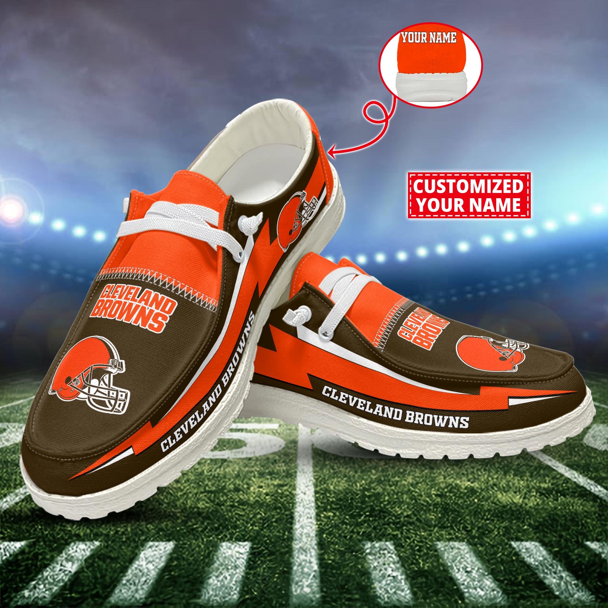 Cleveland Browns Customized Dude Shoes New Arrivals H53037