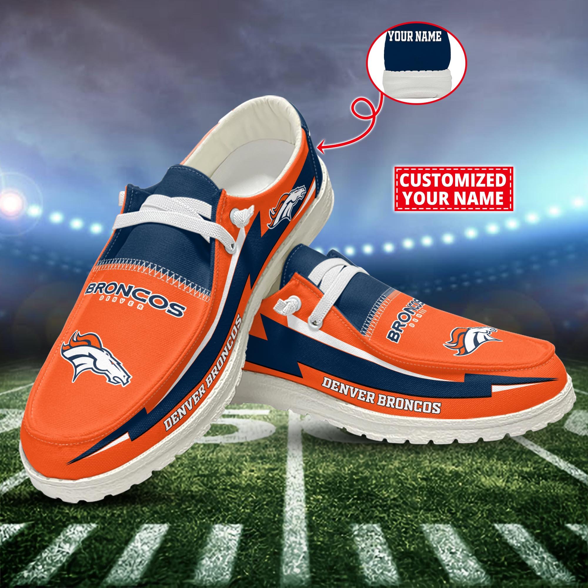 Denver Broncos Customized Dude Shoes New Arrivals H53037